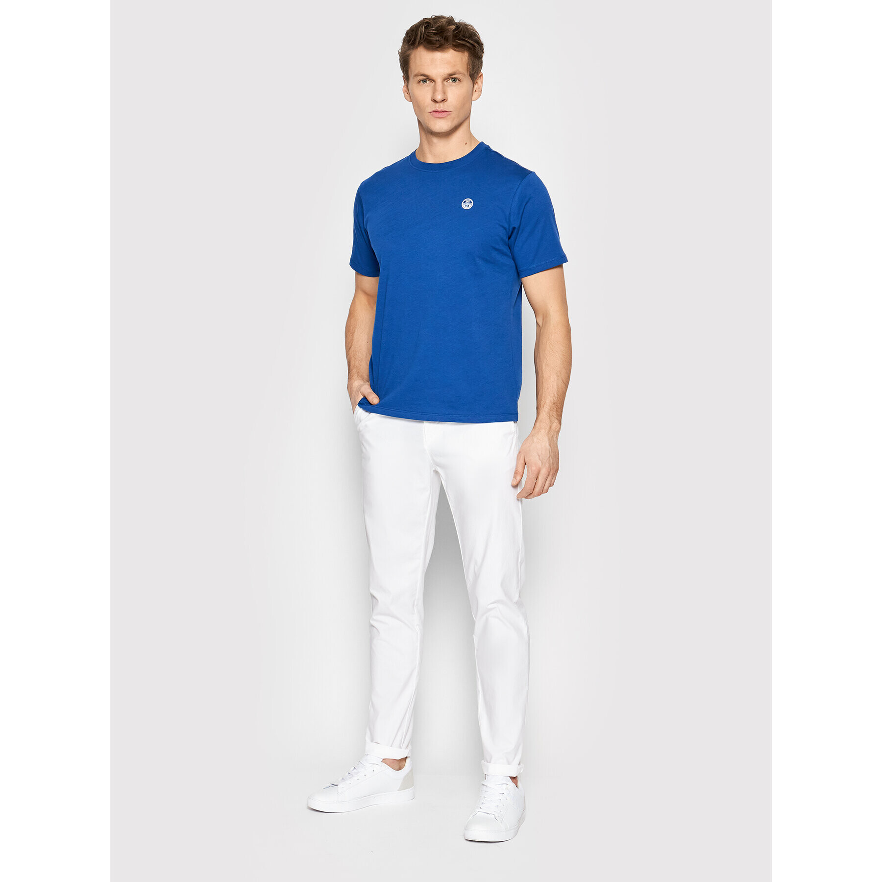 North Sails Chino nohavice Defender 672943 Biela Slim Fit - Pepit.sk