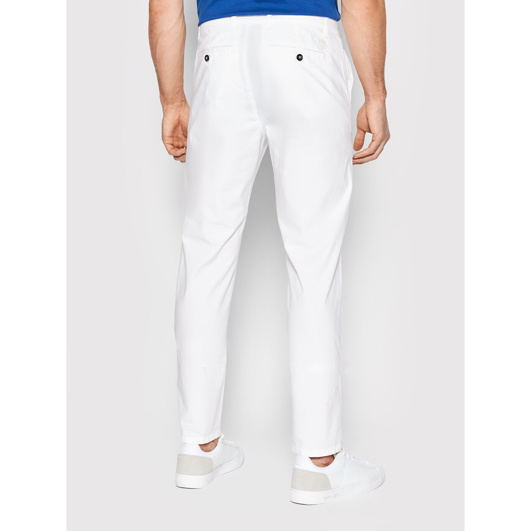 North Sails Chino nohavice Defender 672943 Biela Slim Fit - Pepit.sk