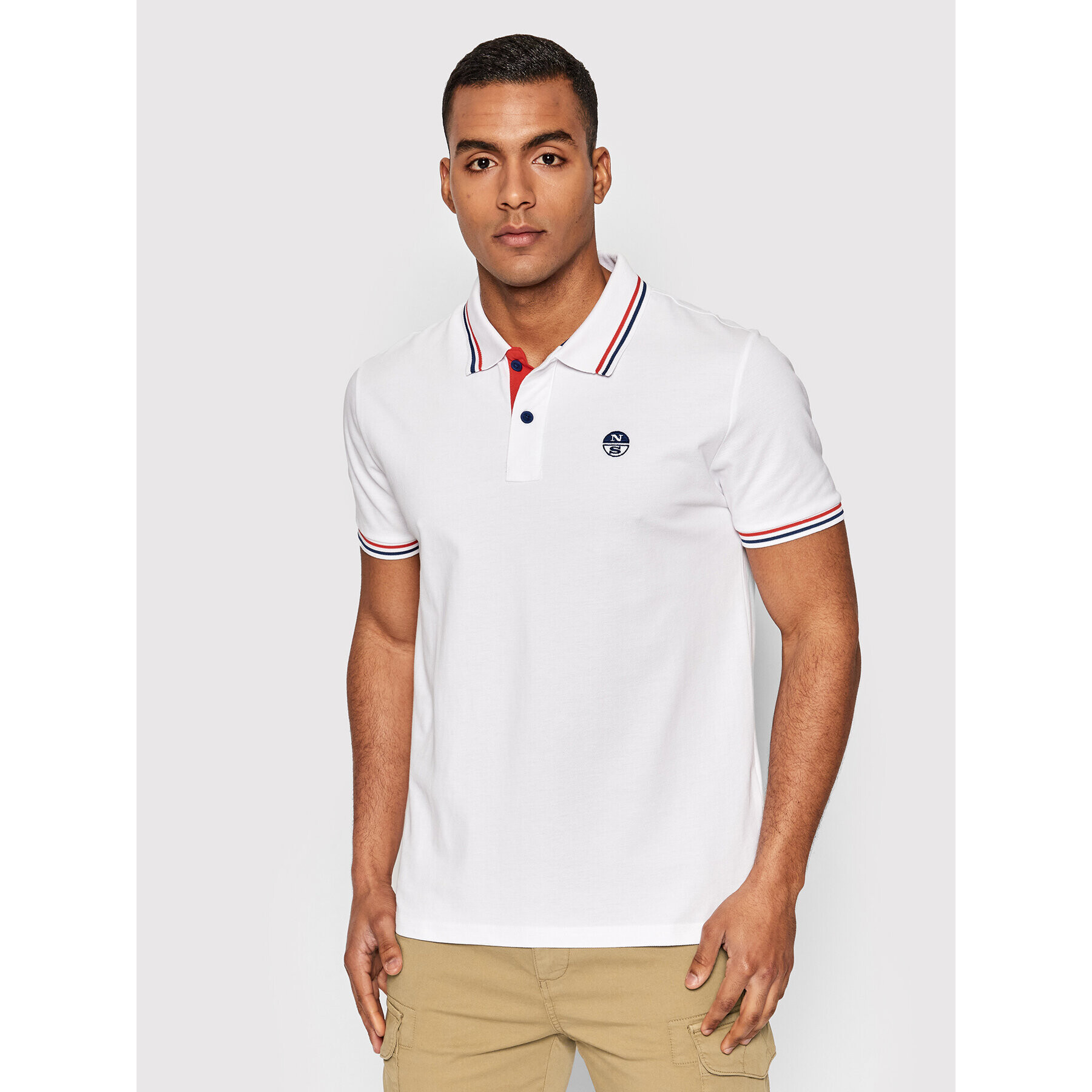 North Sails Polokošeľa 692354 Biela Regular Fit - Pepit.sk