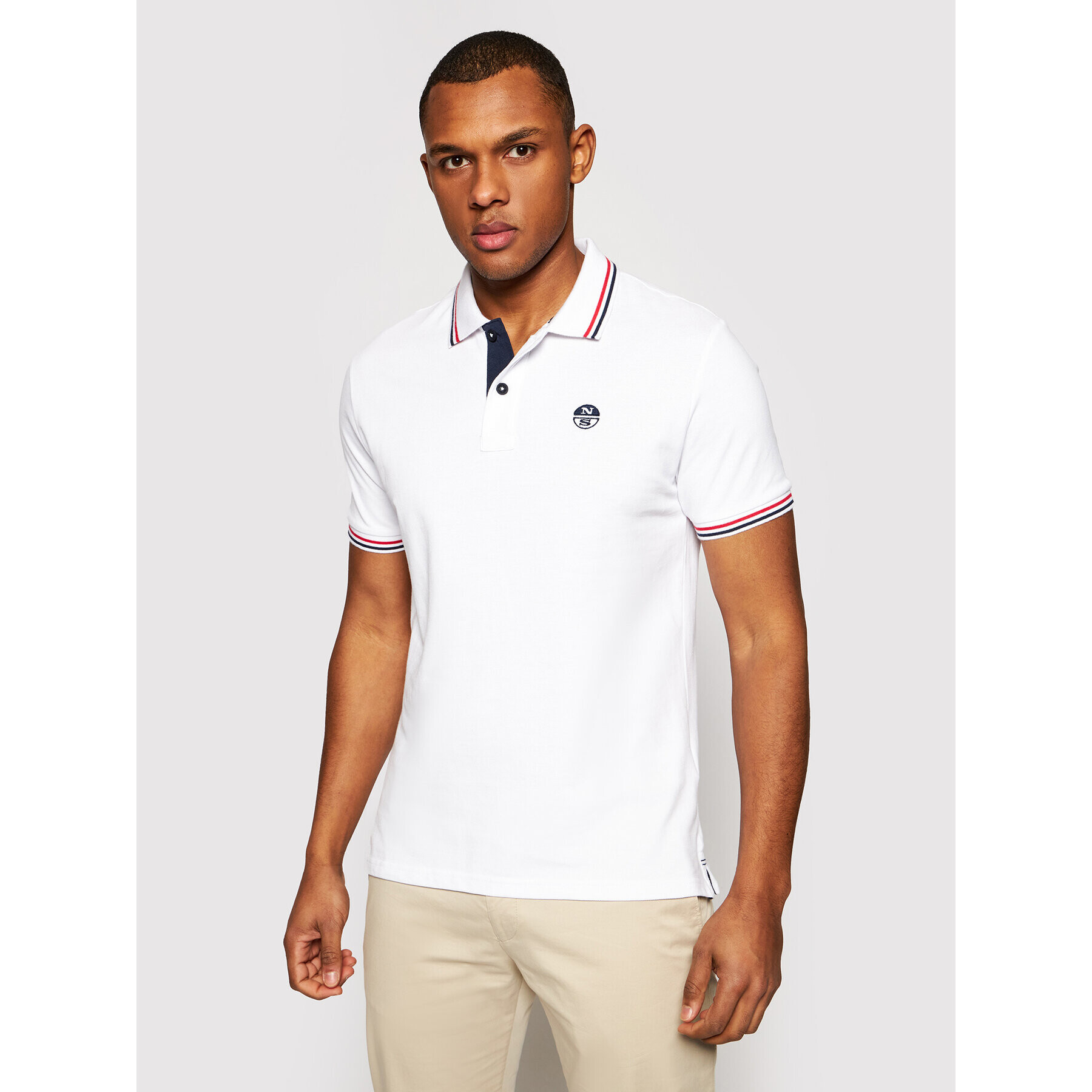 North Sails Polokošeľa W/Embroidery 692310 Biela Regular Fit - Pepit.sk