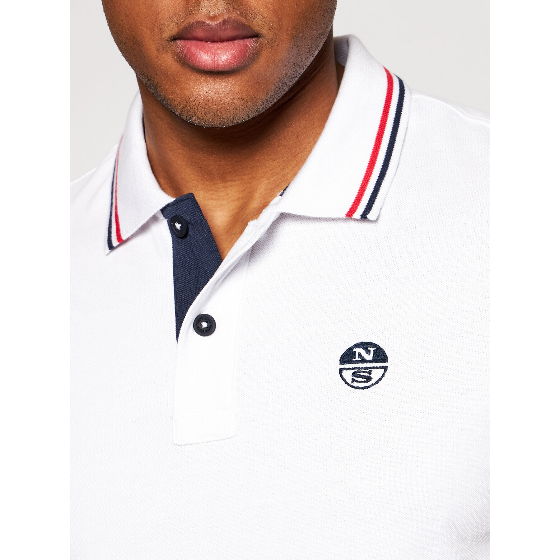 North Sails Polokošeľa W/Embroidery 692310 Biela Regular Fit - Pepit.sk