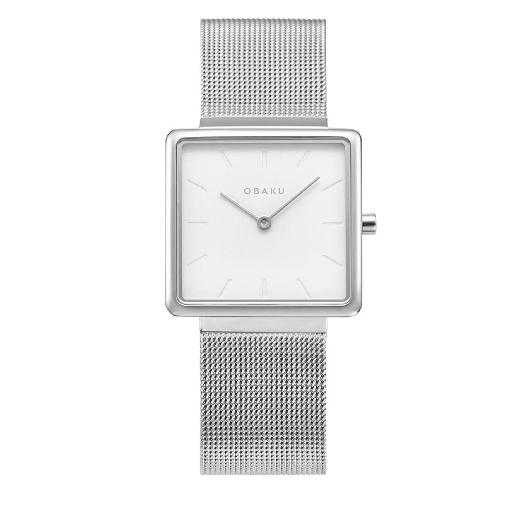 Obaku Hodinky Kvadrat V236LXCIMC Strieborná - Pepit.sk