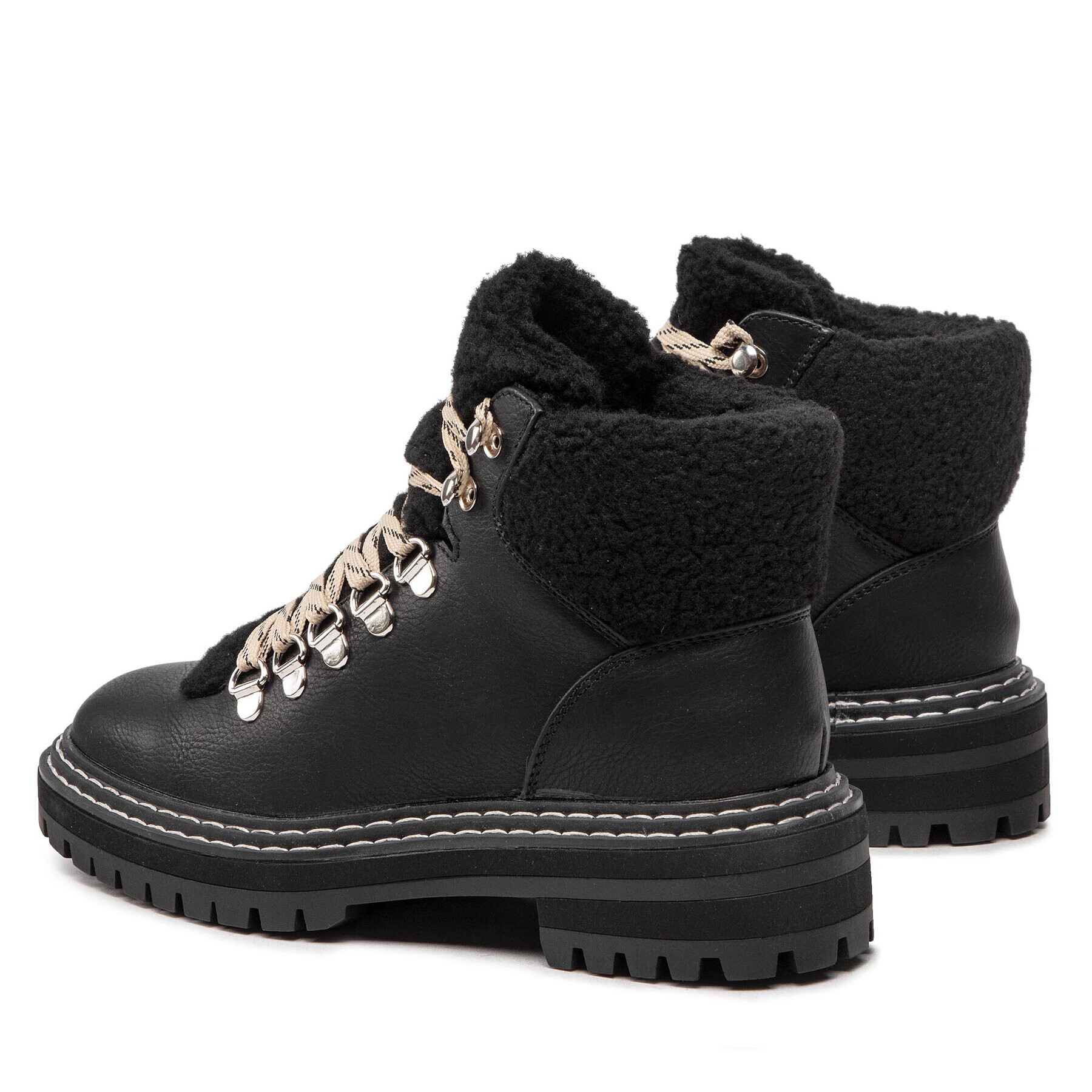 ONLY Shoes Outdoorová obuv Onlbeth-5 Pu Fur Lace Up Boot 15271997 Čierna - Pepit.sk