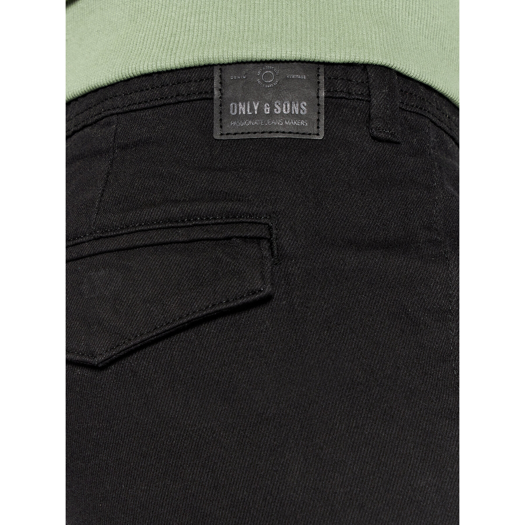 Only & Sons Bavlnené nohavice Dew 22021821 Čierna Tapered Fit - Pepit.sk