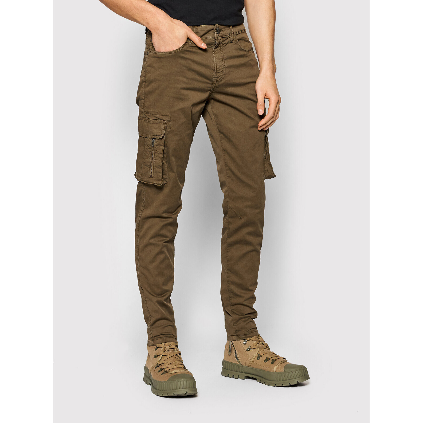 Only & Sons Bavlnené nohavice Kris 22020492 Zelená Slim Fit - Pepit.sk