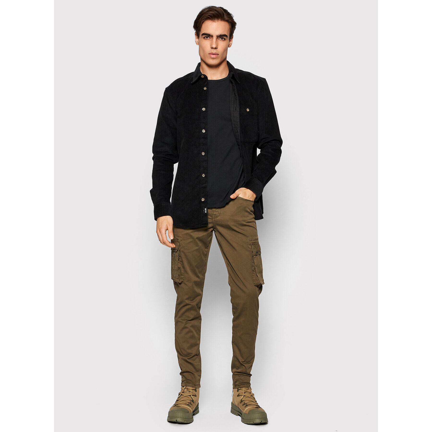 Only & Sons Bavlnené nohavice Kris 22020492 Zelená Slim Fit - Pepit.sk