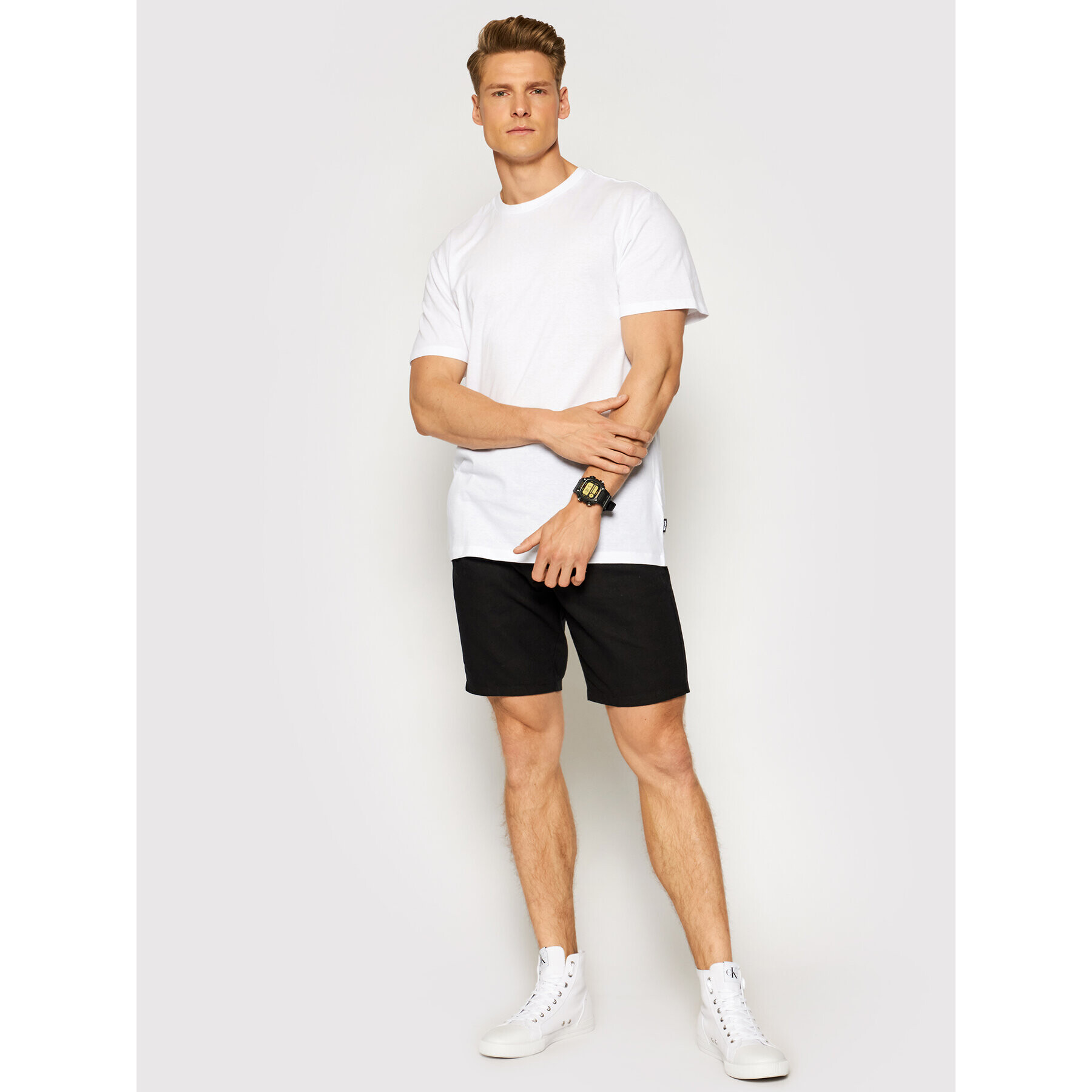 Only & Sons Bavlnené šortky Leo 22019201 Čierna Regular Fit - Pepit.sk