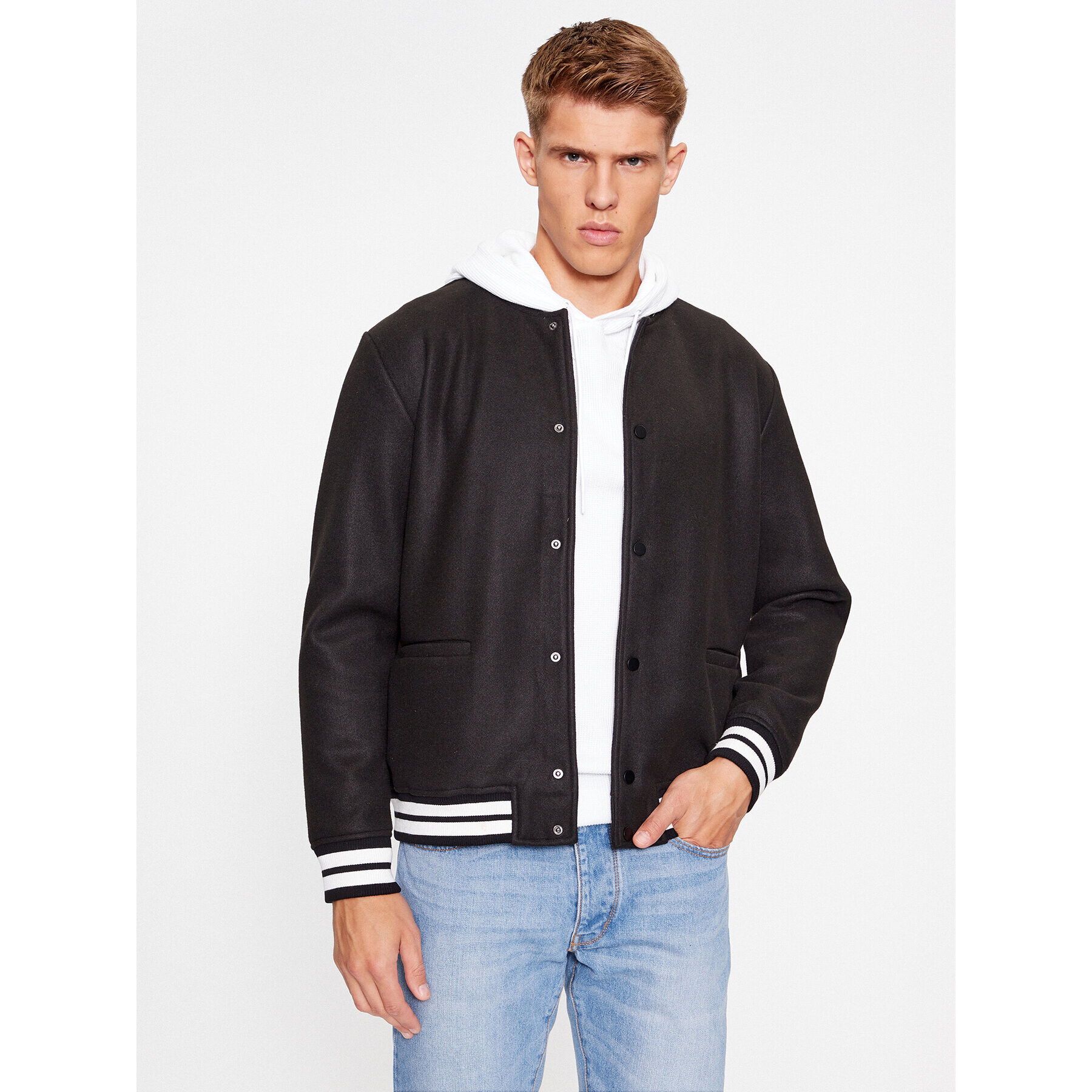 Only & Sons Bundy bomber 22025212 Čierna Regular Fit - Pepit.sk