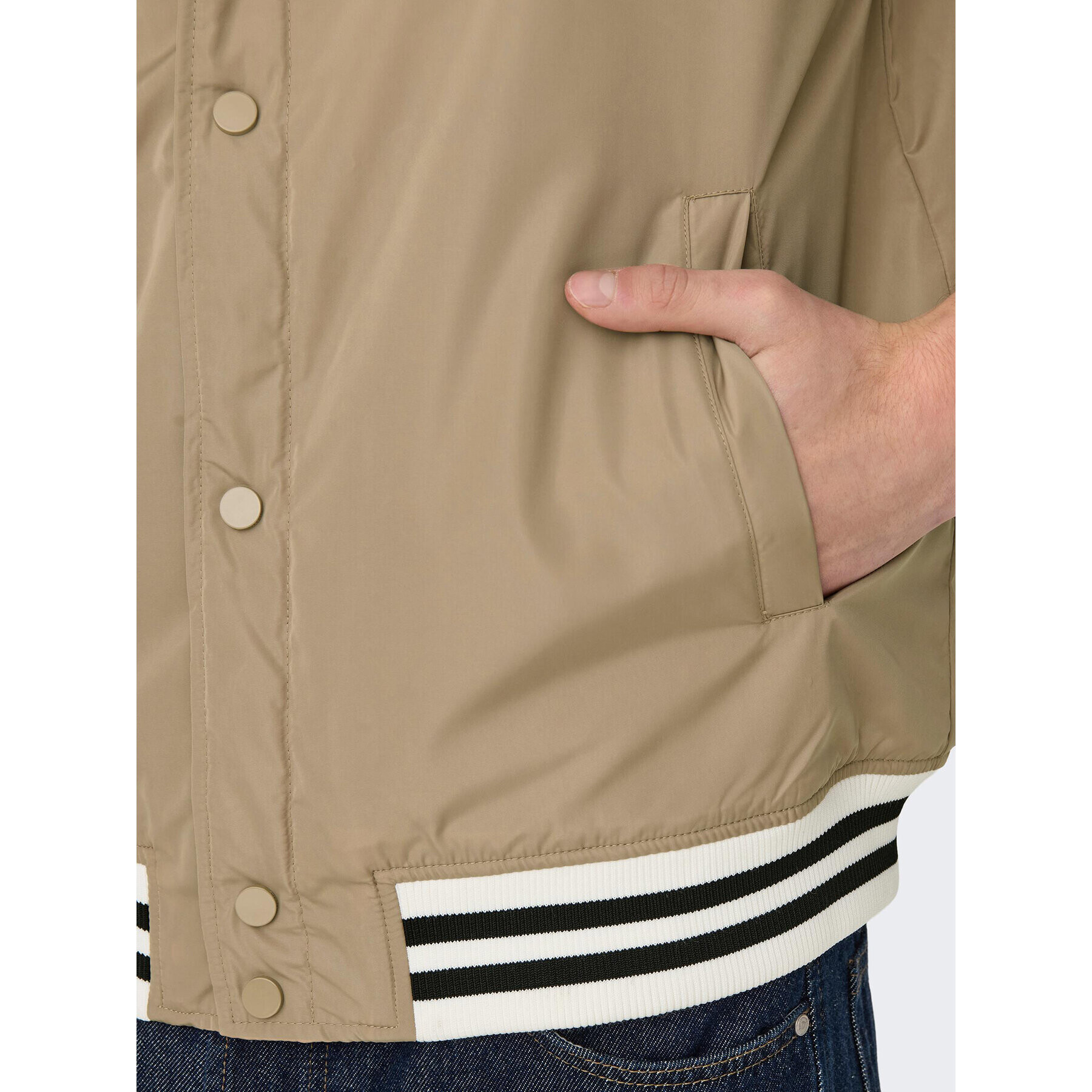 Only & Sons Bundy bomber 22025423 Béžová Regular Fit - Pepit.sk