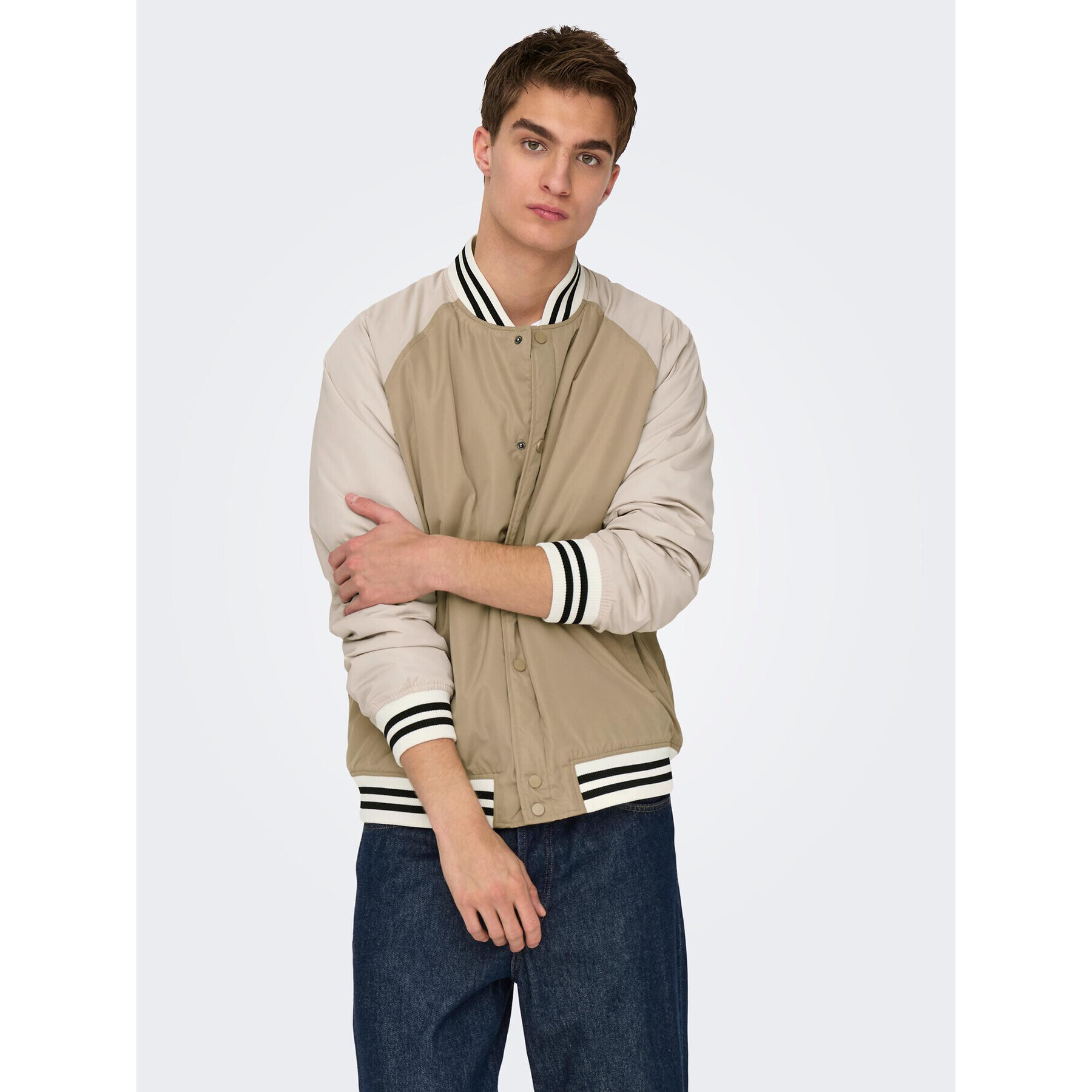 Only & Sons Bundy bomber 22025423 Béžová Regular Fit - Pepit.sk