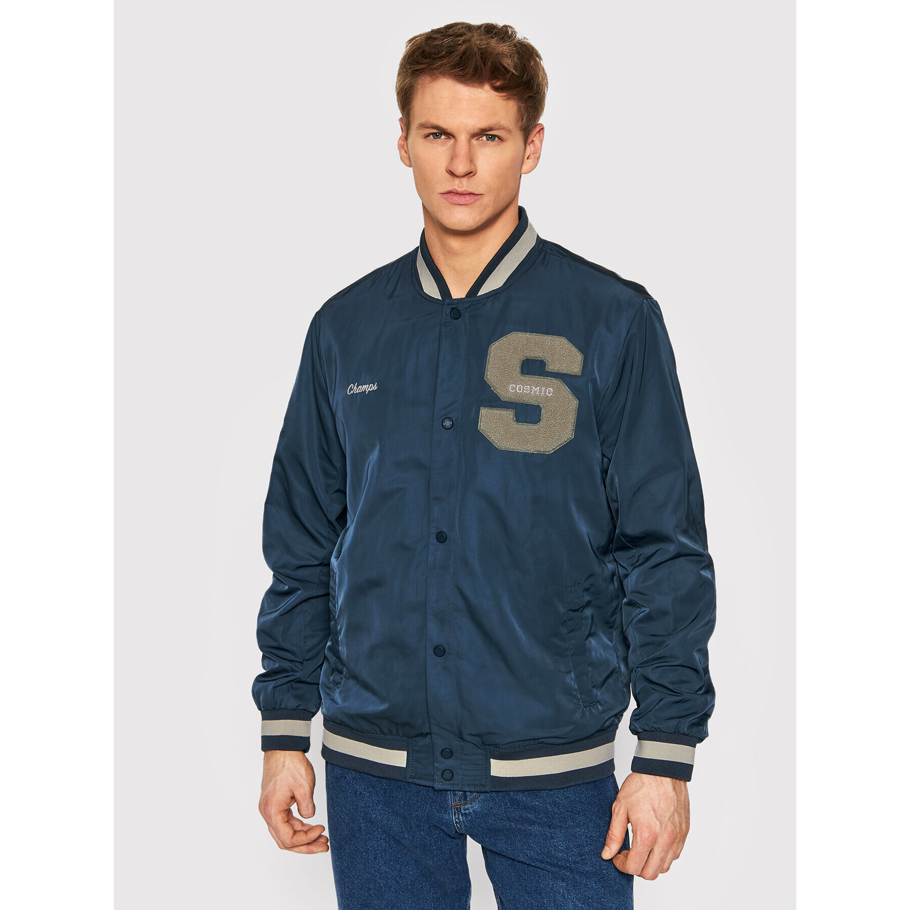 Only & Sons Bundy bomber Ace 22021031 Tmavomodrá Regular Fit - Pepit.sk