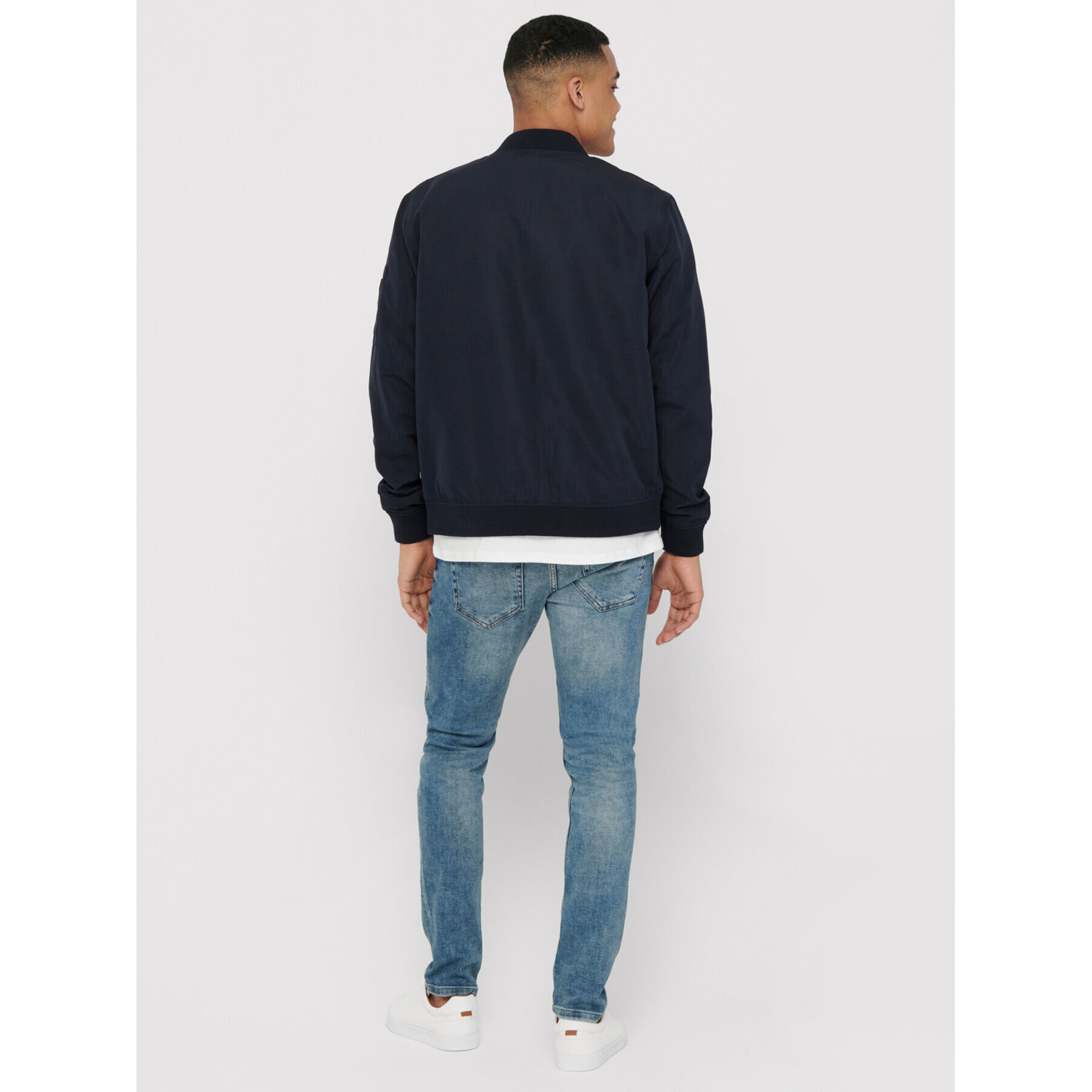 Only & Sons Bundy bomber Jack 22015866 Tmavomodrá Regular Fit - Pepit.sk