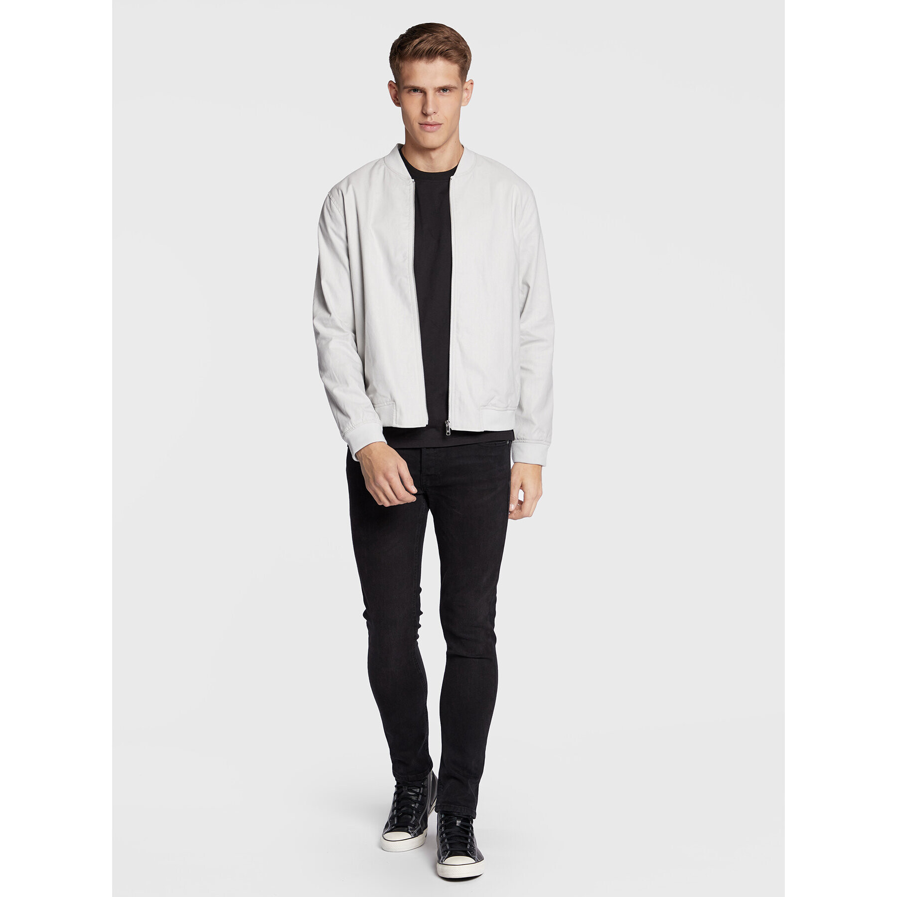 Only & Sons Bundy bomber Oliver 22022087 Sivá Regular Fit - Pepit.sk