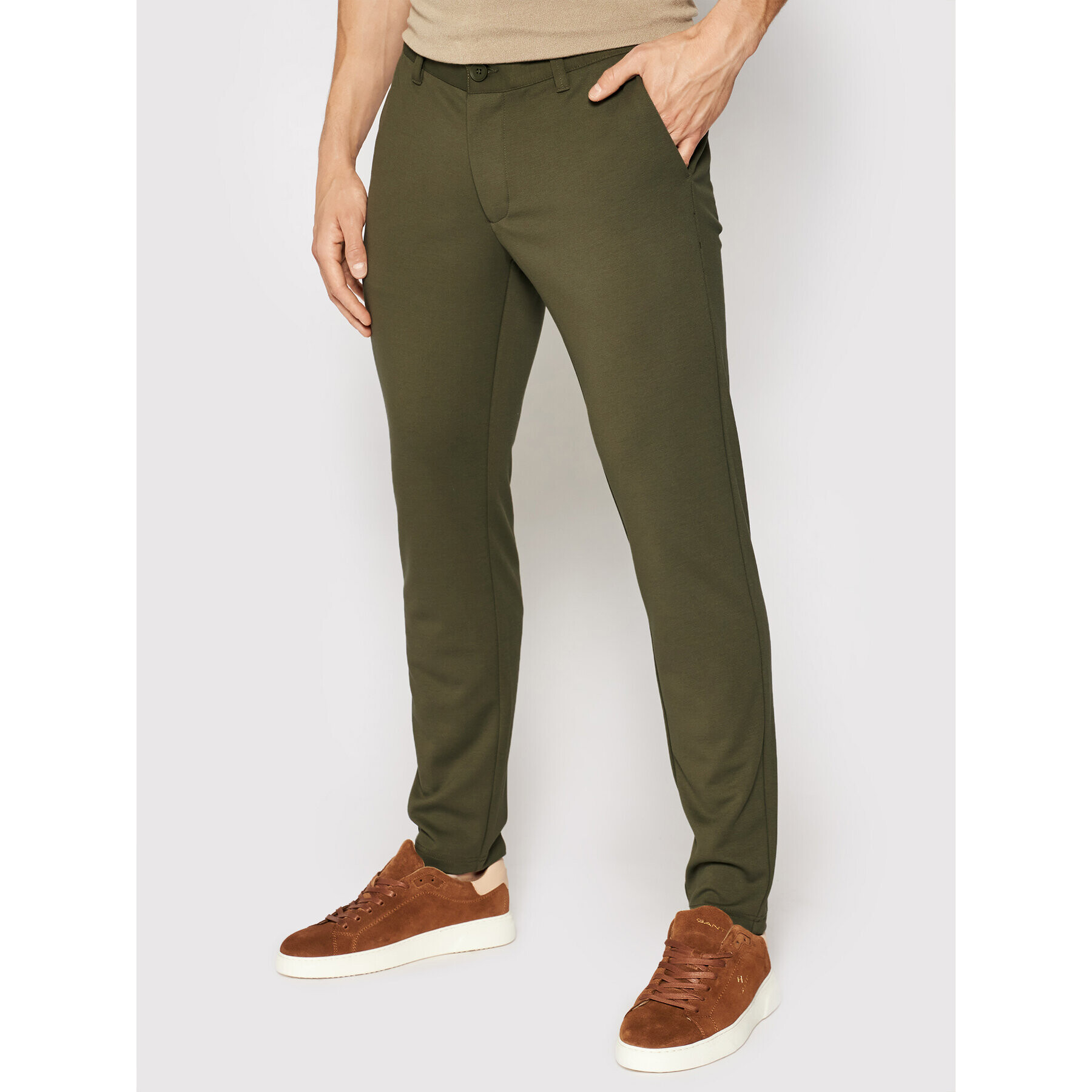 Only & Sons Chino nohavice Mark 22010209 Zelená Slim Fit - Pepit.sk