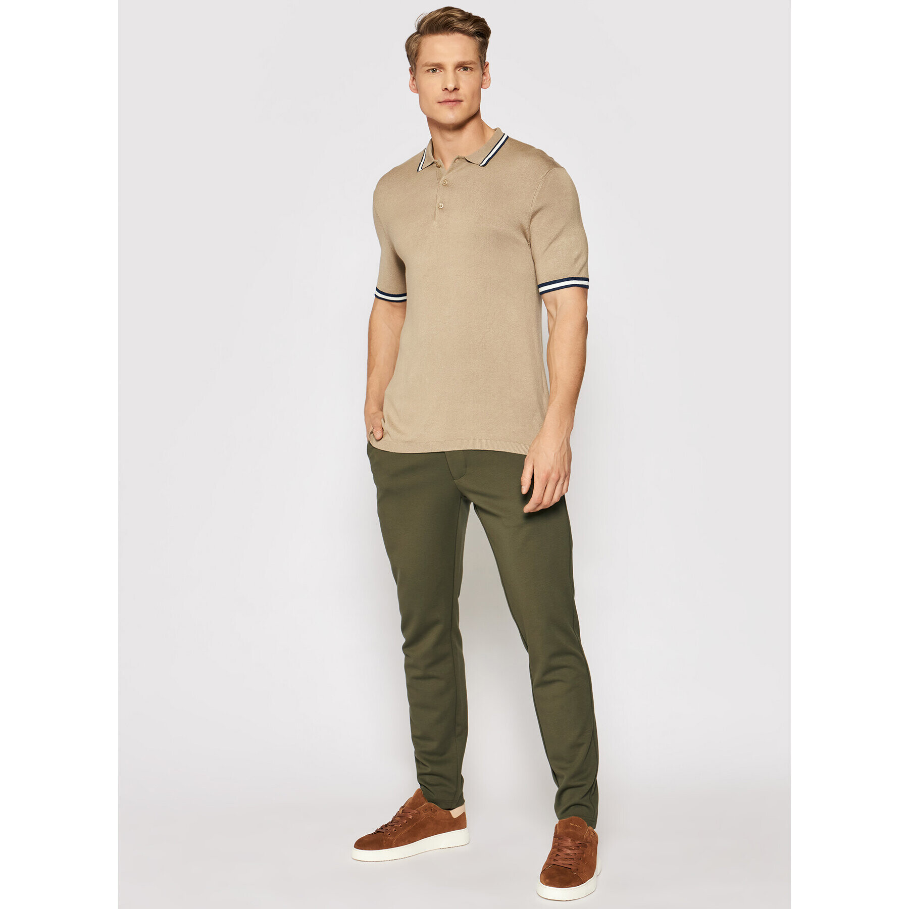 Only & Sons Chino nohavice Mark 22010209 Zelená Slim Fit - Pepit.sk