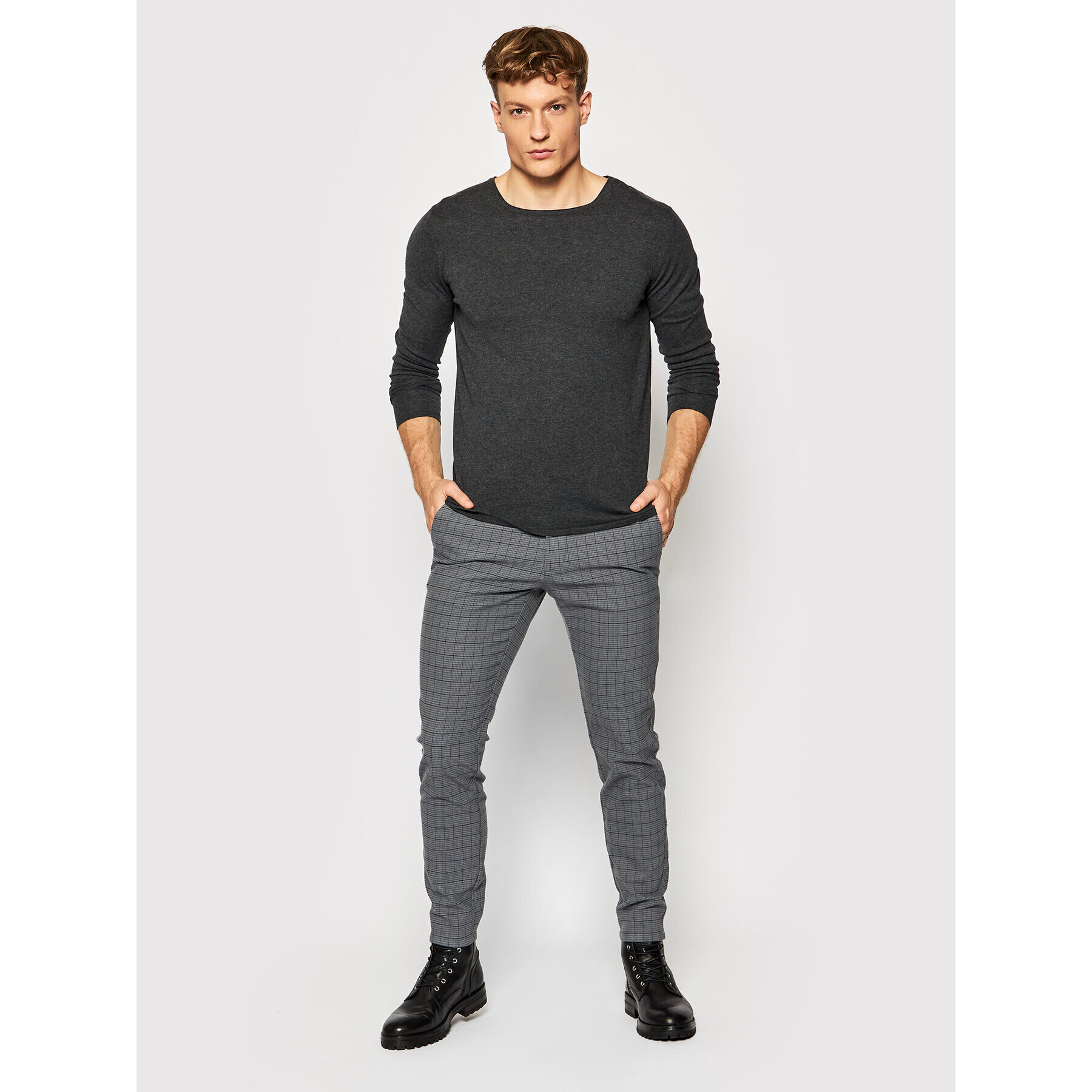 Only & Sons Chino nohavice Mark 22020411 Sivá Tapered Fit - Pepit.sk