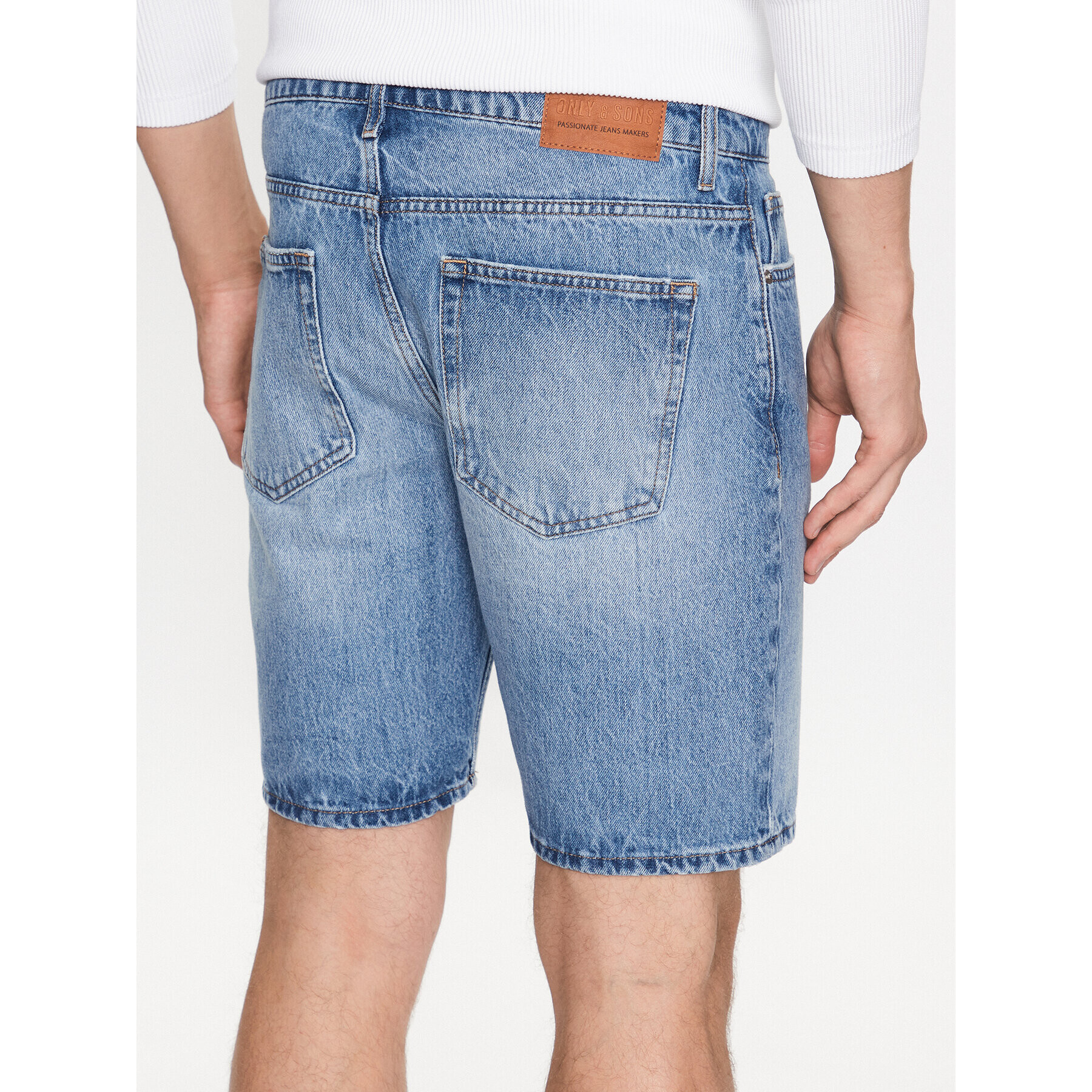 Only & Sons Džínsové šortky 22026092 Modrá Straight Fit - Pepit.sk