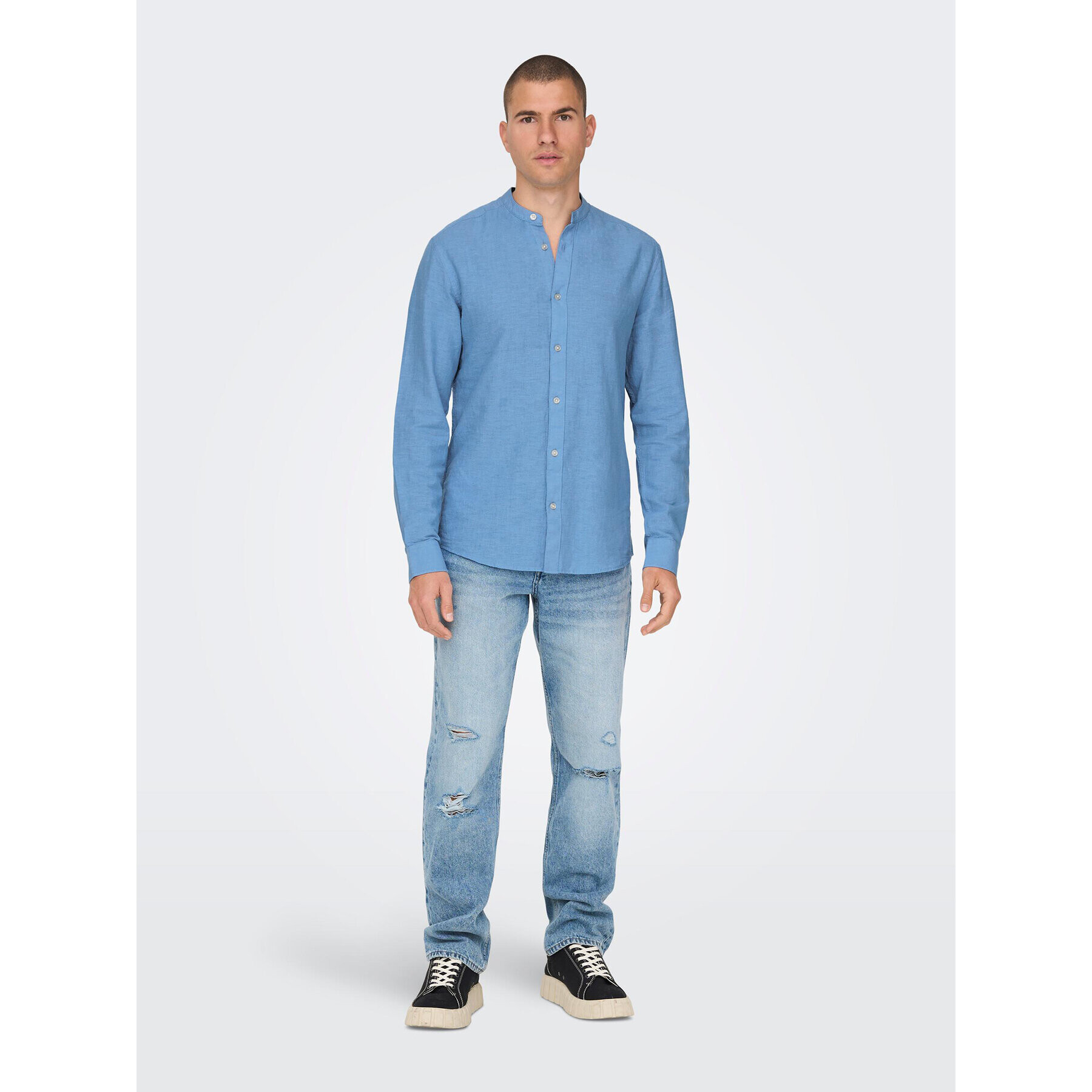 Only & Sons Košeľa 22019173 Modrá Slim Fit - Pepit.sk