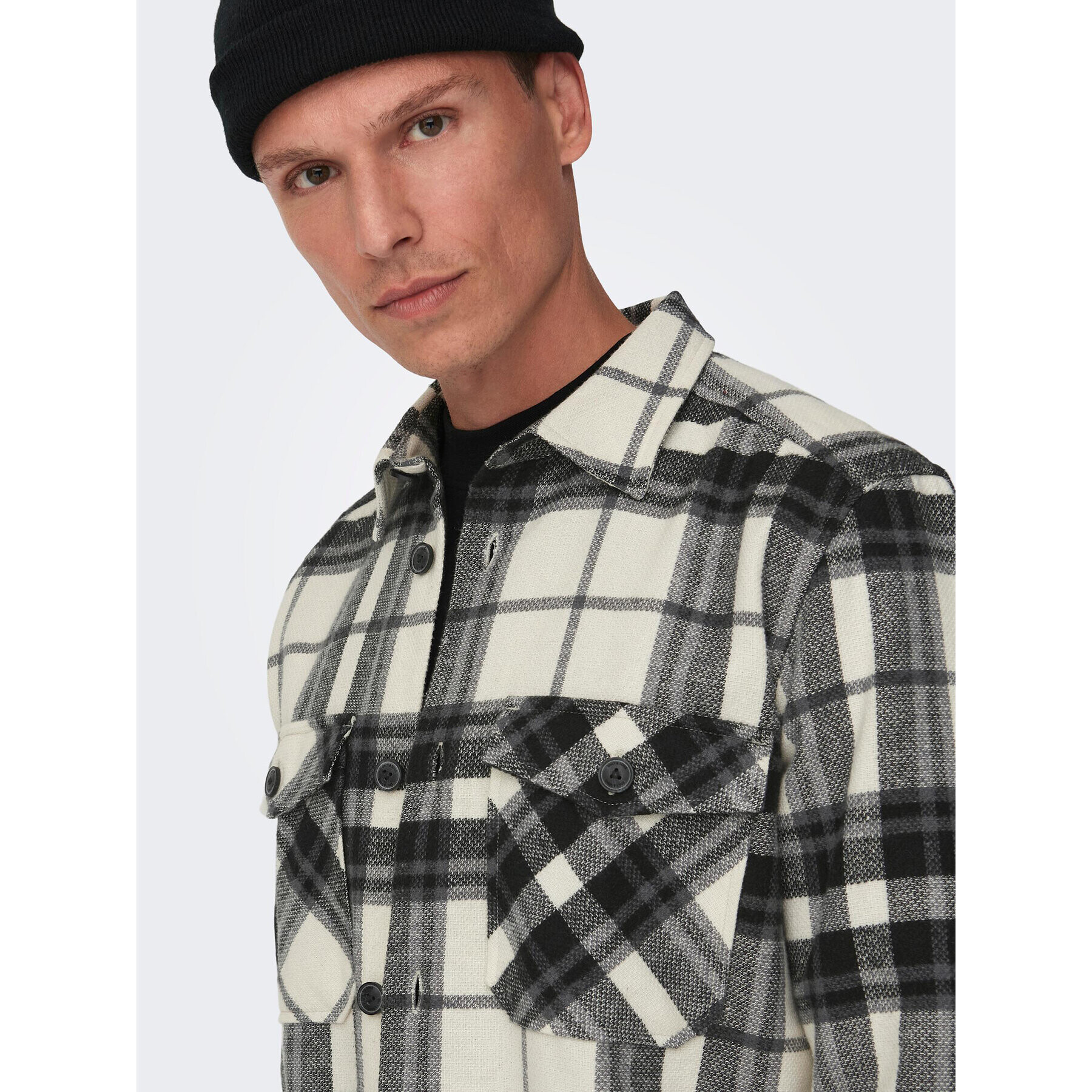 Only & Sons Košeľa 22026313 Sivá Loose Fit - Pepit.sk