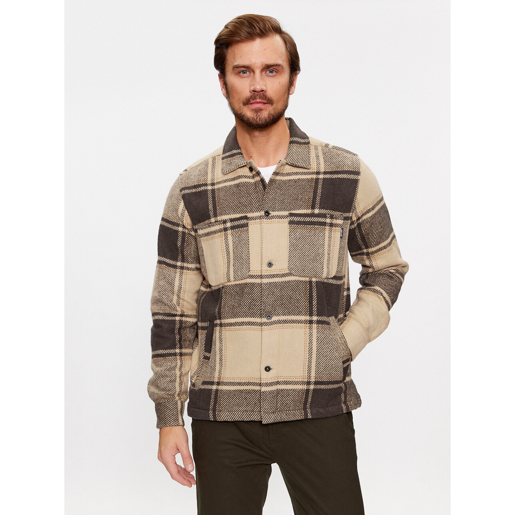 Only & Sons Košeľa 22026663 Béžová Loose Fit - Pepit.sk