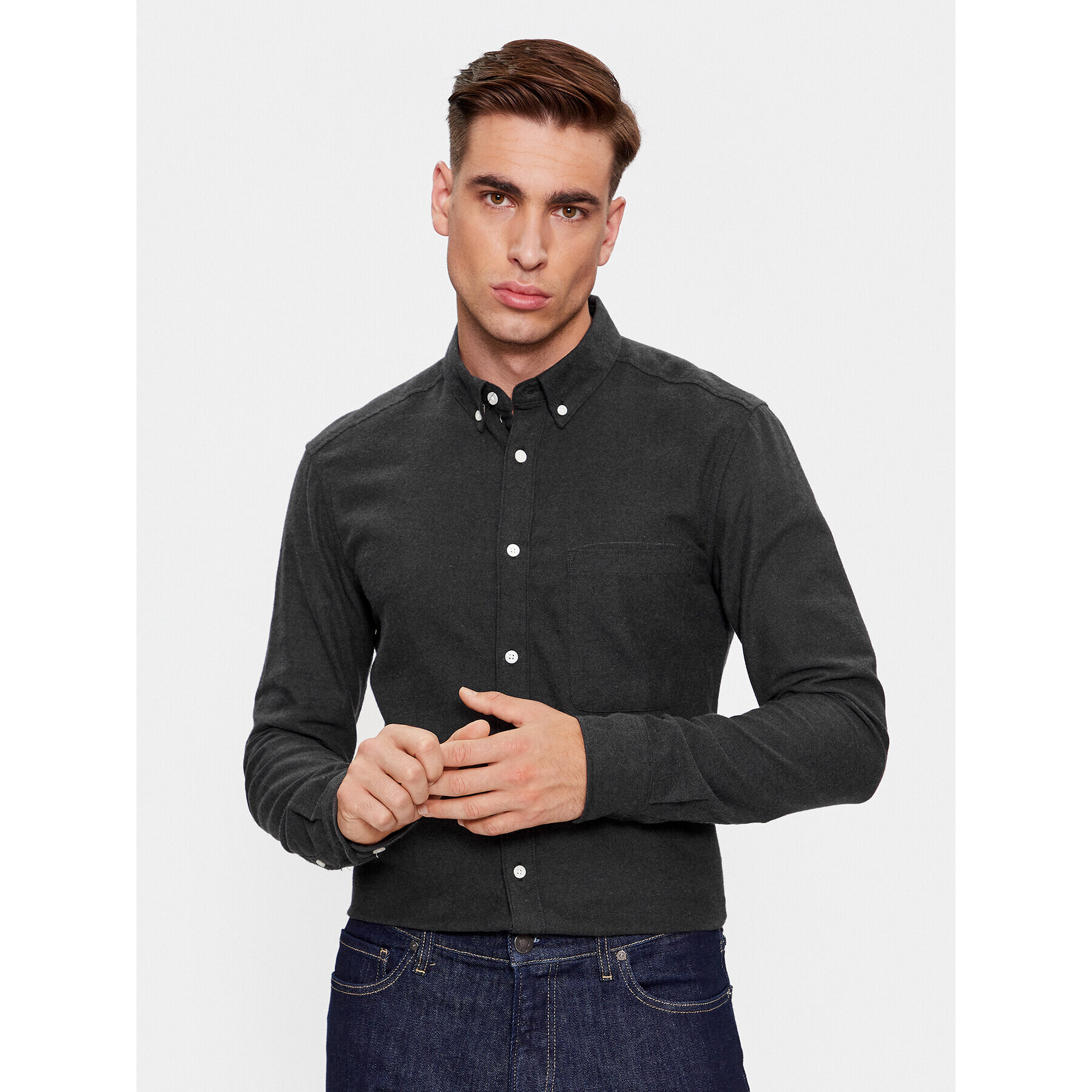 Only & Sons Košeľa 22027307 Čierna Slim Fit - Pepit.sk