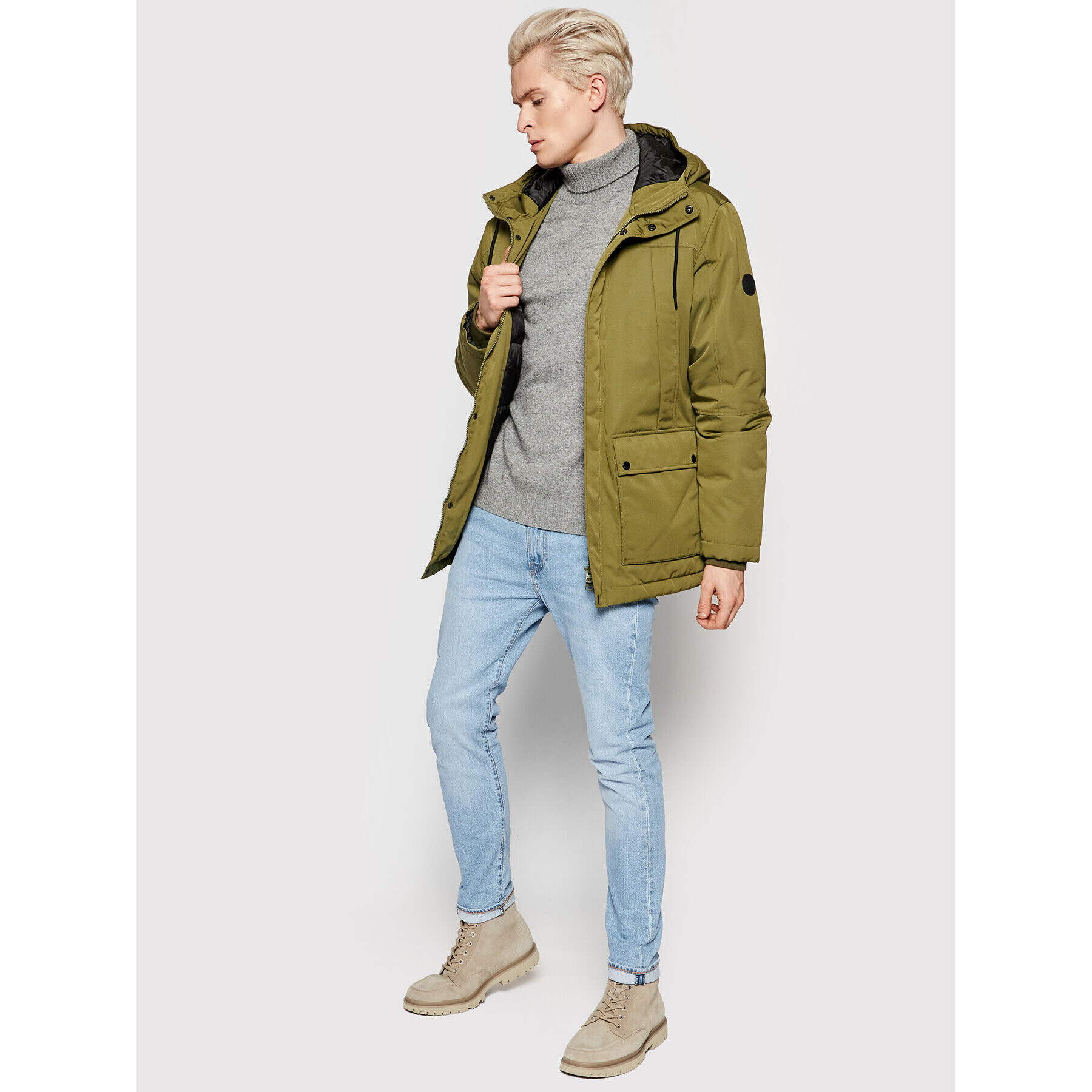 Only & Sons Parka Jayden 22022654 Zelená Regular Fit - Pepit.sk