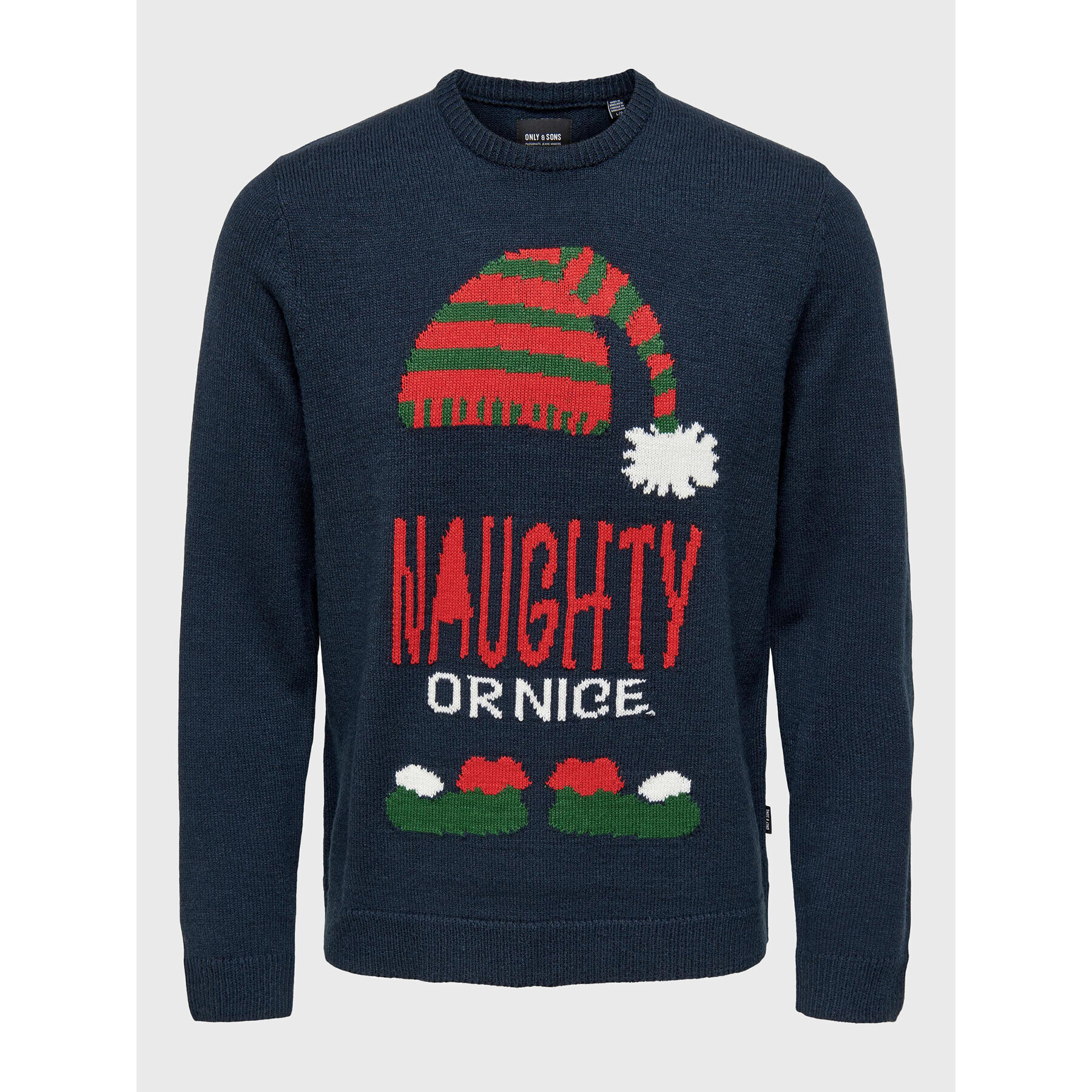 Only & Sons Sveter Xmas 22023350 Tmavomodrá Regular Fit - Pepit.sk