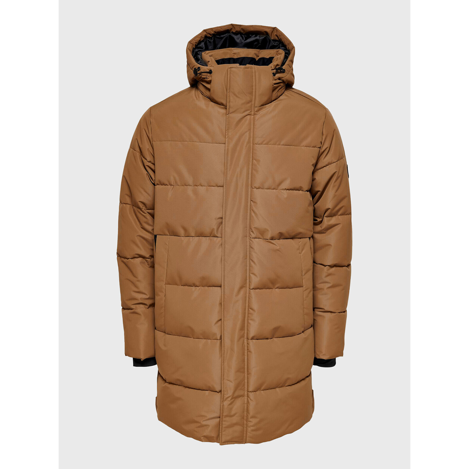 Only & Sons Vatovaná bunda Carl Long Qualited 22020156 Hnedá Regular Fit - Pepit.sk