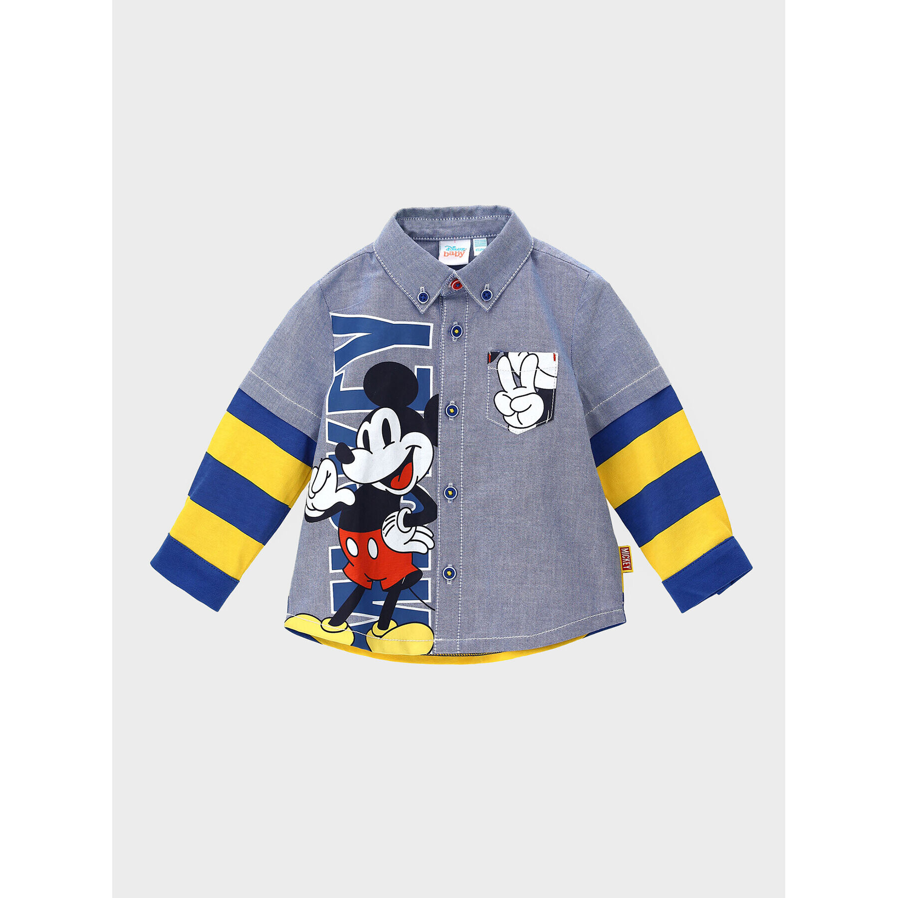 Original Marines Košeľa MICKEY MOUSE DCAV0611NM Modrá Regular Fit - Pepit.sk