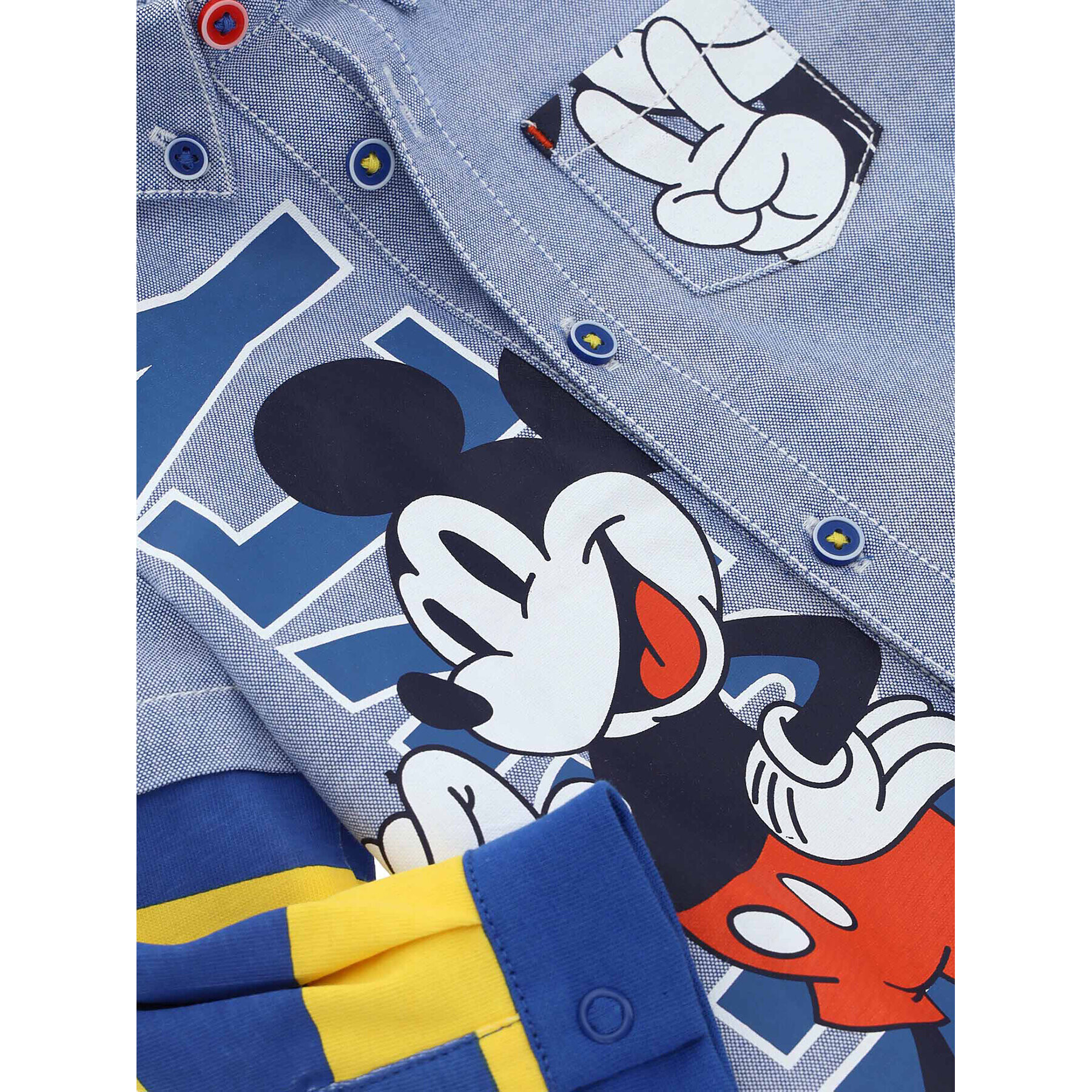 Original Marines Košeľa MICKEY MOUSE DCAV0611NM Modrá Regular Fit - Pepit.sk