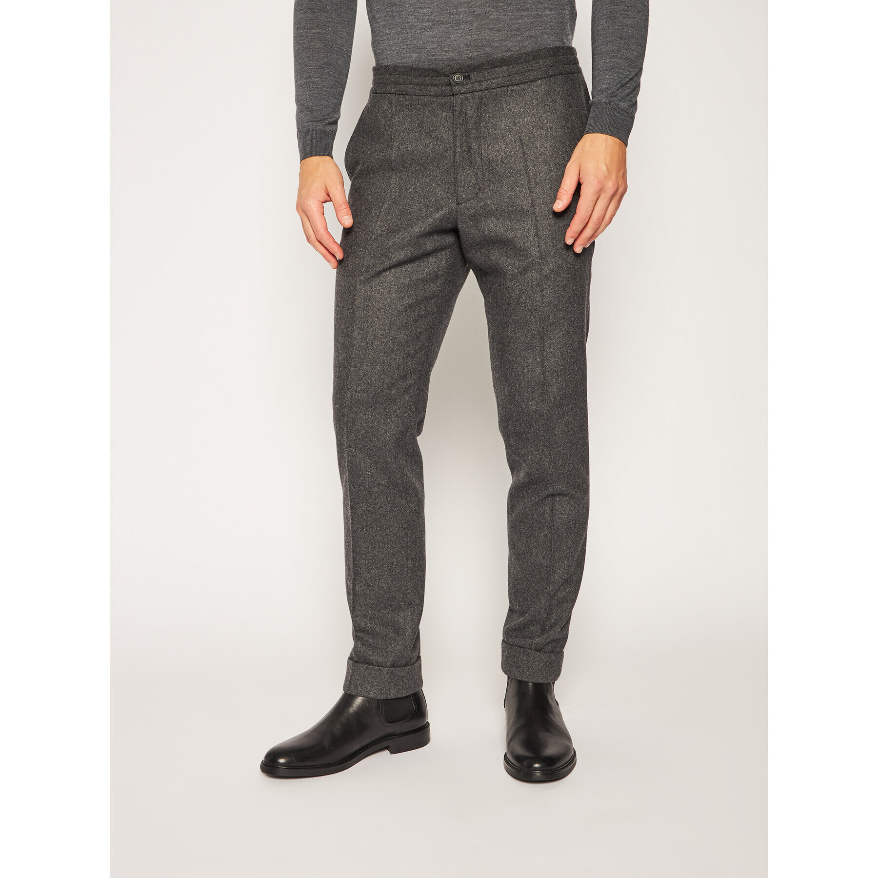 Oscar Jacobson Chino nohavice 52 113 931 Sivá Regular Fit - Pepit.sk