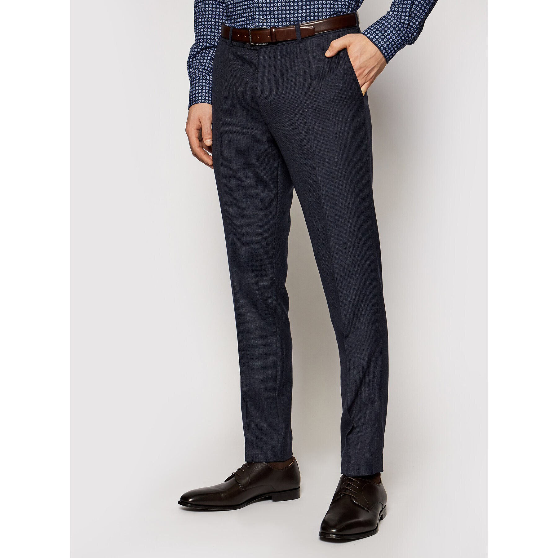 Oscar Jacobson Chino nohavice Denz 5170 5027 Tmavomodrá Slim Fit - Pepit.sk