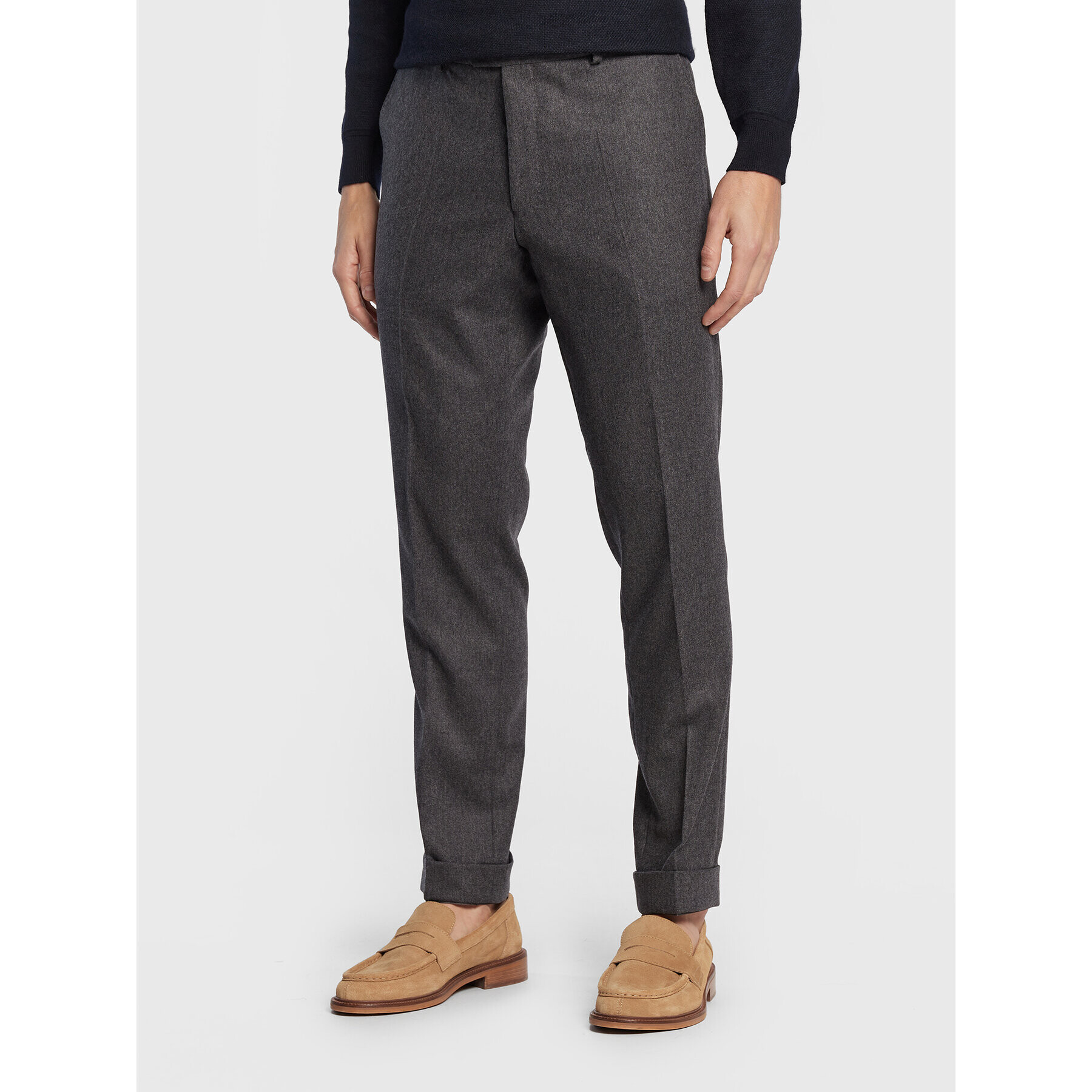 Oscar Jacobson Chino nohavice Denz 5390 5385 Sivá Slim Fit - Pepit.sk