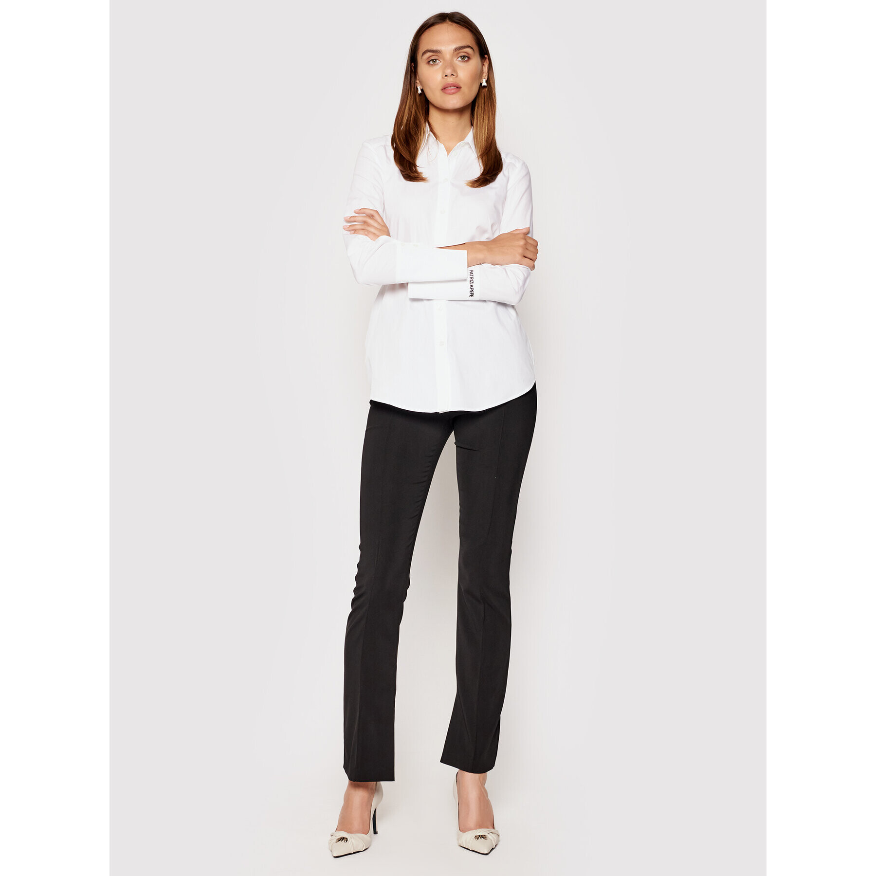 Patrizia Pepe Košeľa 8C0464/AB01-W103 Biela Slim Fit - Pepit.sk