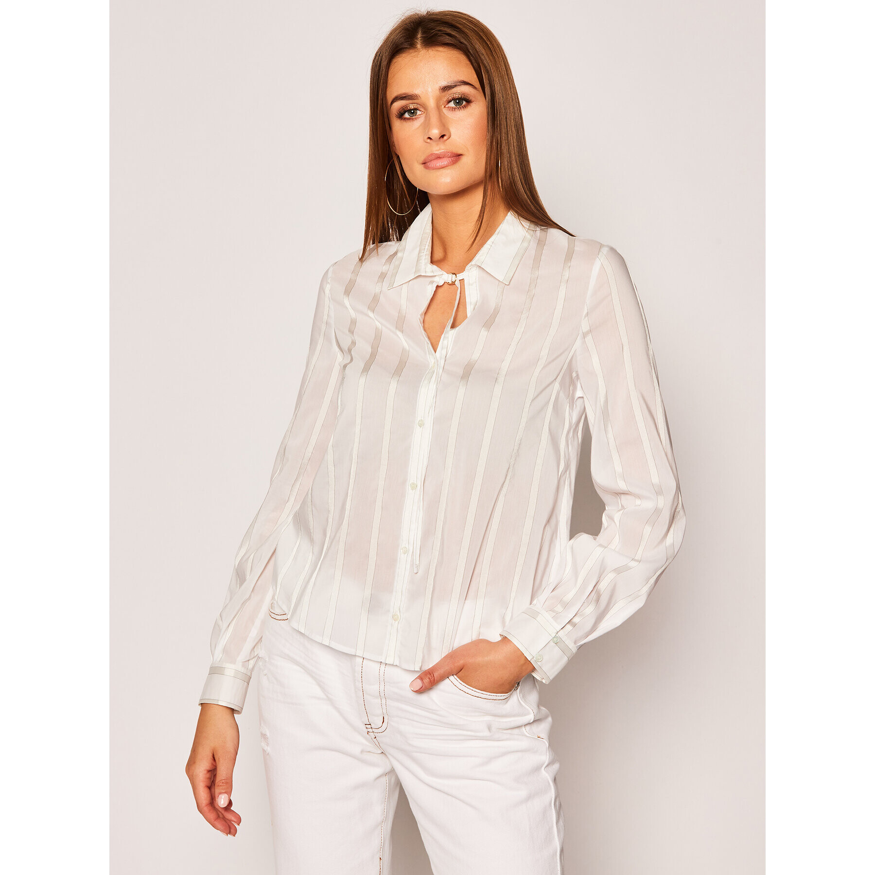 Patrizia Pepe Košeľa Camicia/Shirt 2C1127/A3ZC-X2IN Biela Regular Fit - Pepit.sk