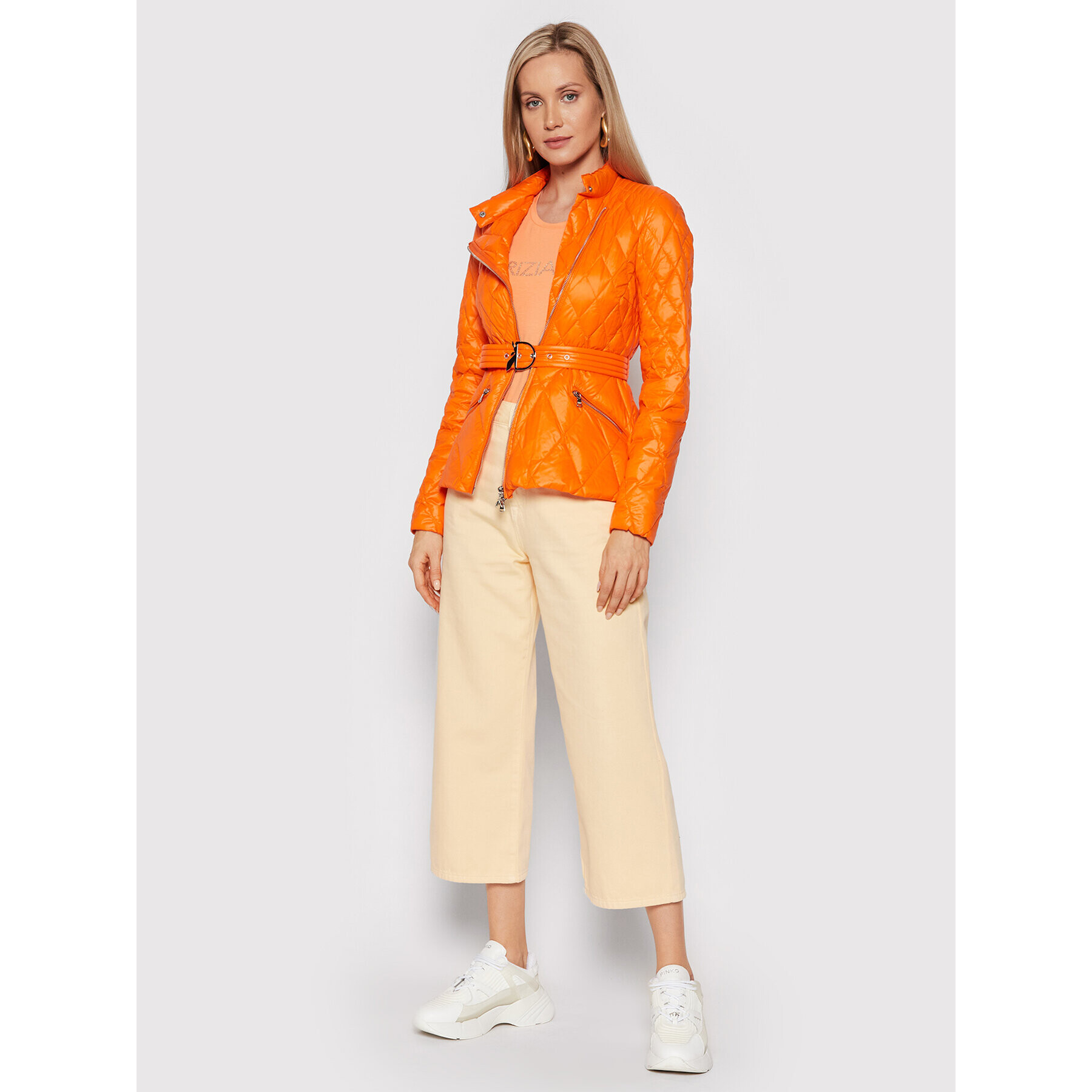 Patrizia Pepe Vatovaná bunda 8O0001/A503-R743 Oranžová Slim Fit - Pepit.sk