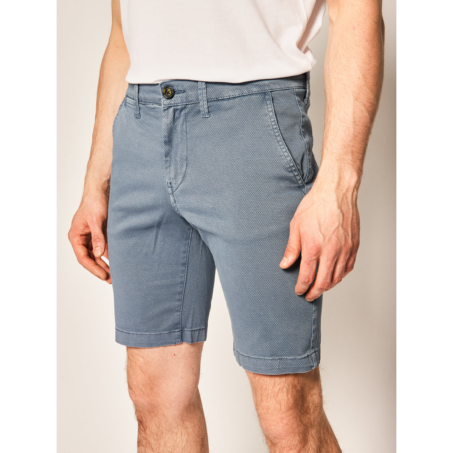 Pepe Jeans Bavlnené šortky Charly Minimal PM800773 Modrá Slim Fit - Pepit.sk