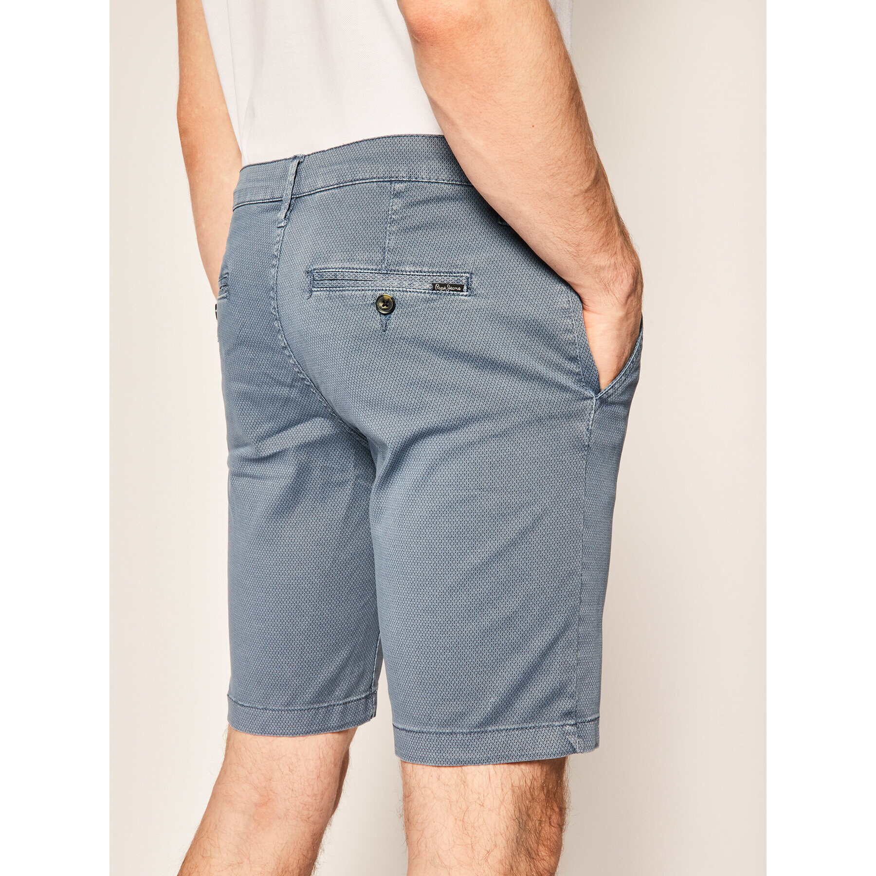 Pepe Jeans Bavlnené šortky Charly Minimal PM800773 Modrá Slim Fit - Pepit.sk