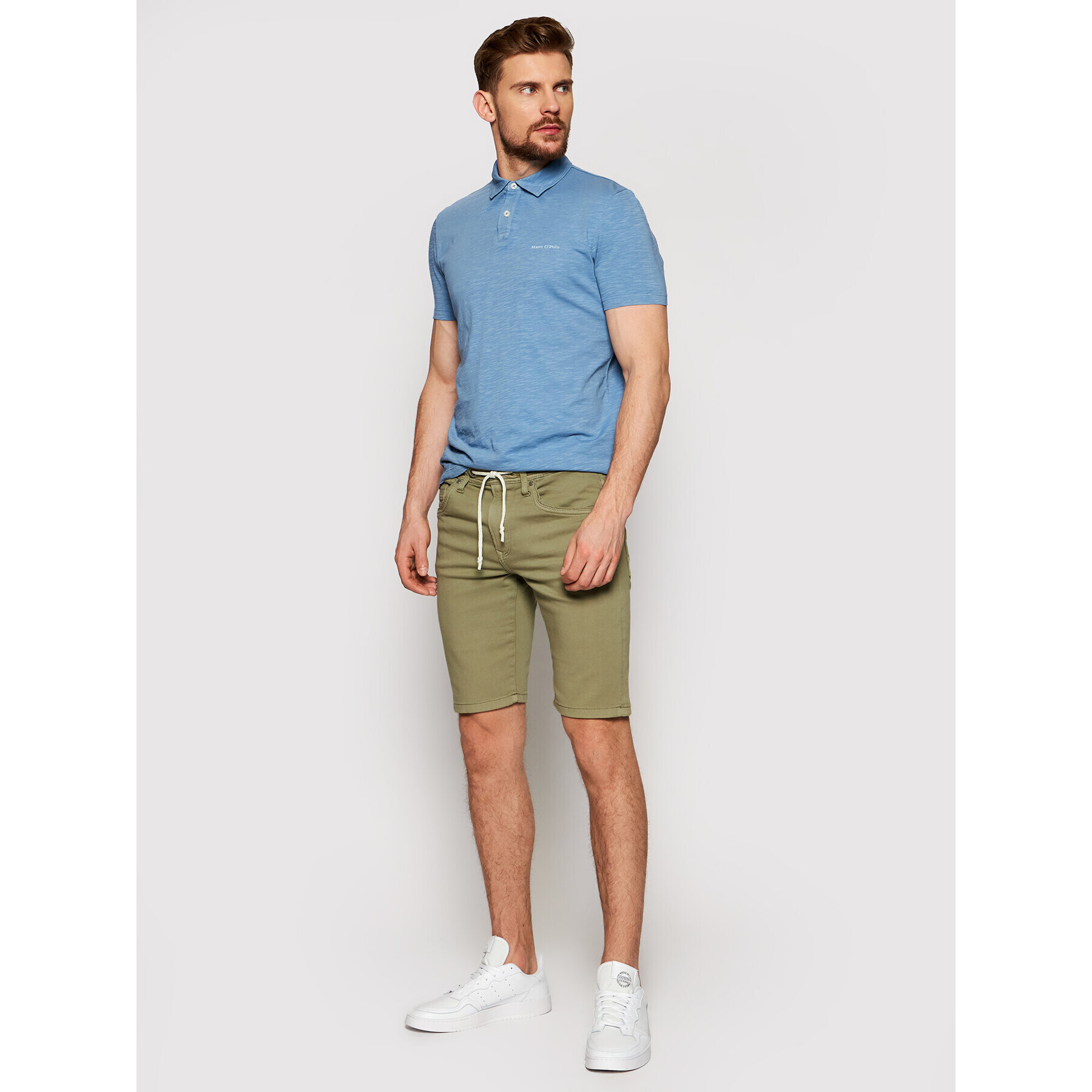 Pepe Jeans Bavlnené šortky Jagger PM800720 Zelená Regular Fit - Pepit.sk