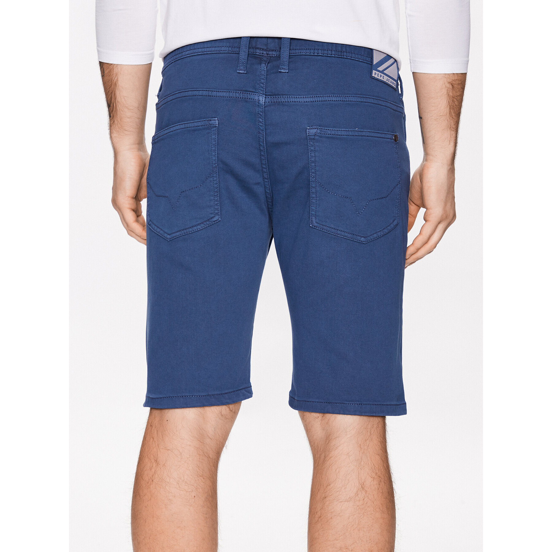 Pepe Jeans Bavlnené šortky Jagger Short PM800920 Modrá Slim Fit - Pepit.sk