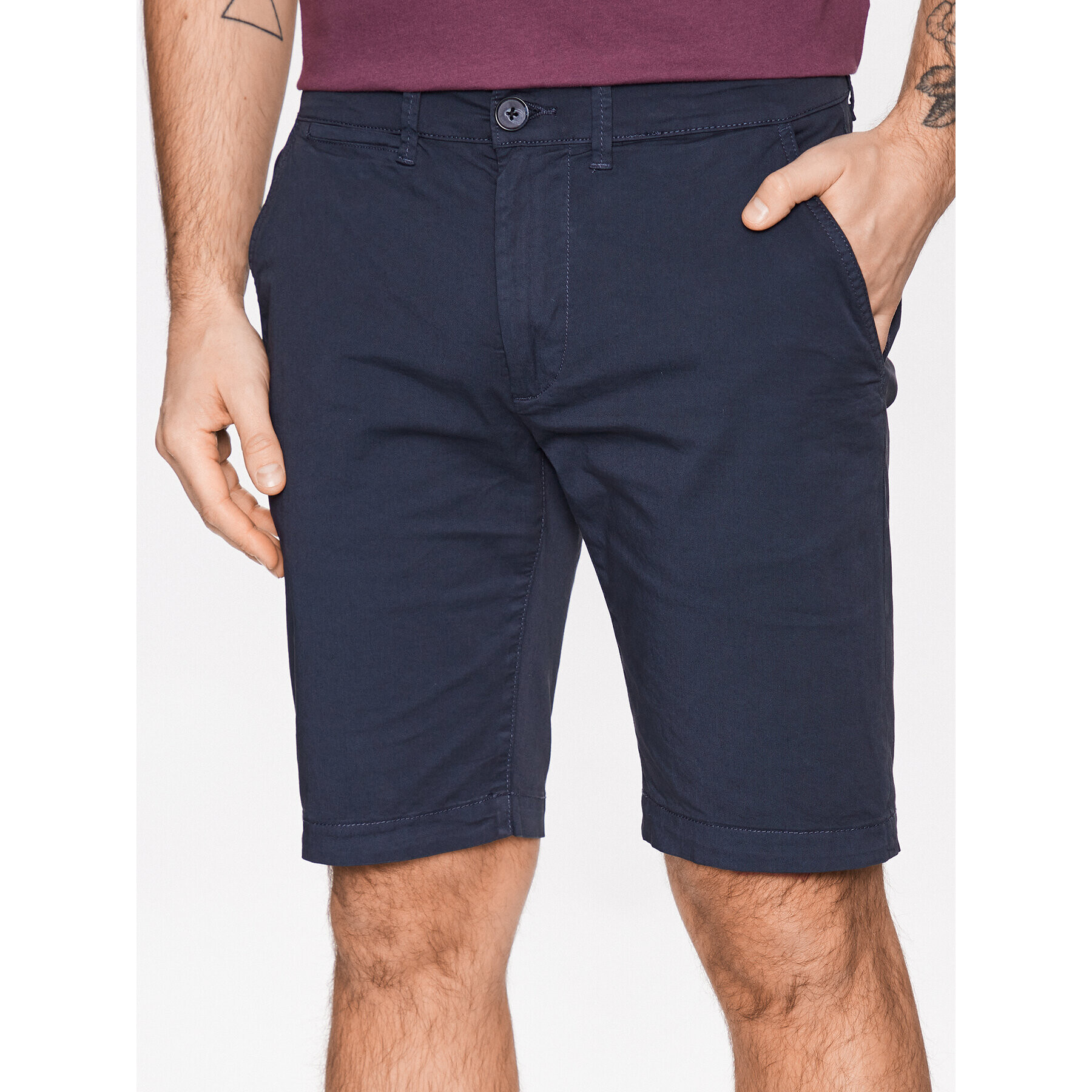 Pepe Jeans Bavlnené šortky Mc Queen Short PM800938C75 Tmavomodrá Regular Fit - Pepit.sk