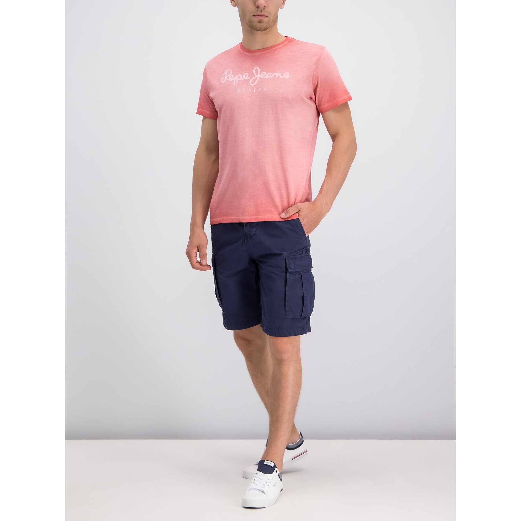 Pepe Jeans Bavlnené šortky PM800722 Tmavomodrá Regular Fit - Pepit.sk