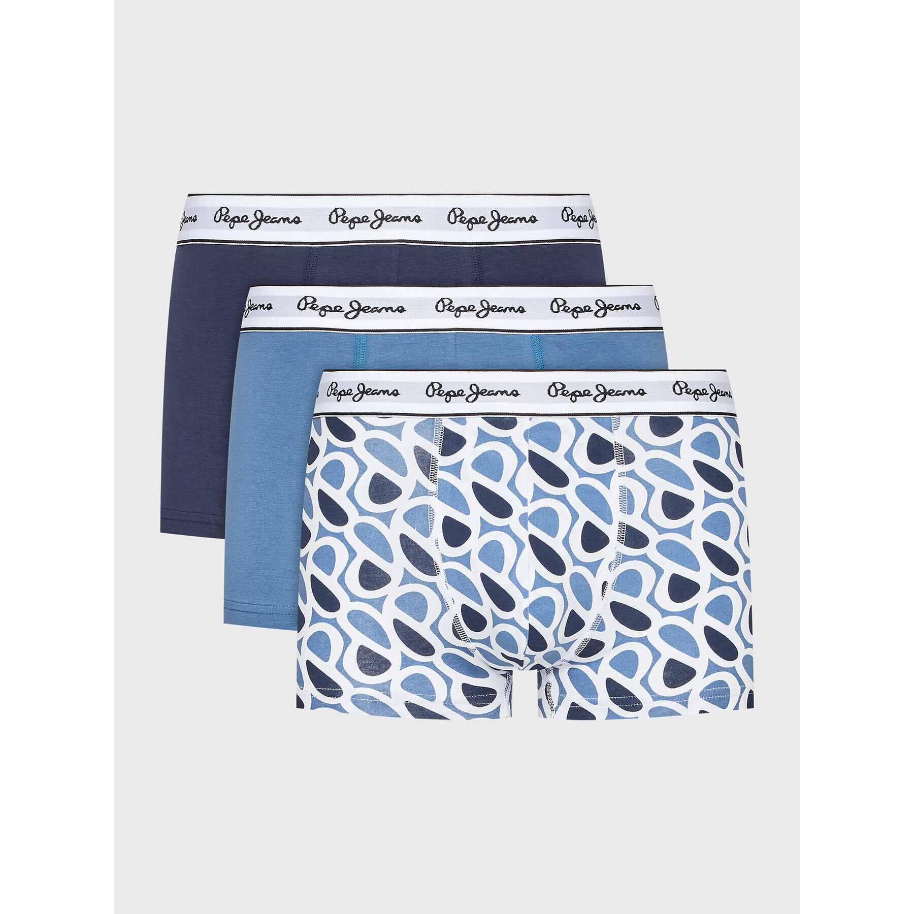 Pepe Jeans Boxerky P Print Tk 3P PMU10969 Tmavomodrá - Pepit.sk