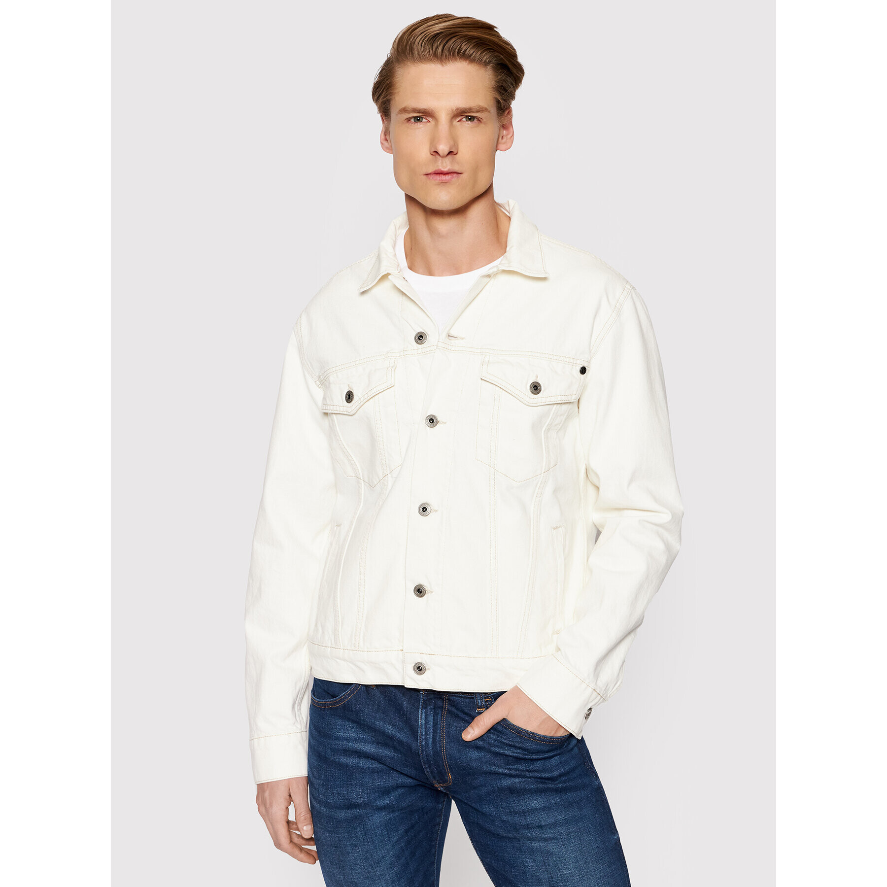 Pepe Jeans Džínsová bunda Pinner PM402465 Béžová Regular Fit - Pepit.sk