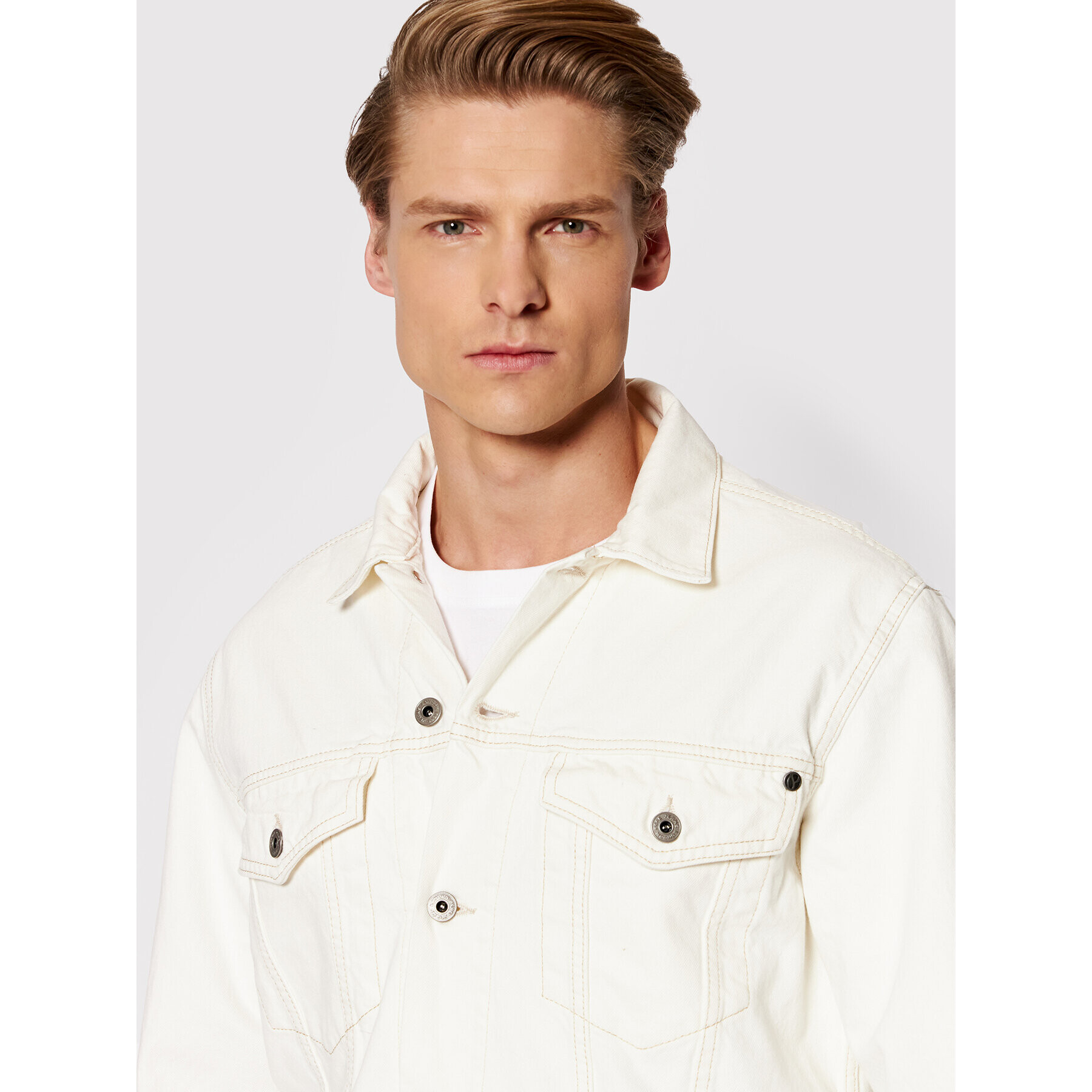 Pepe Jeans Džínsová bunda Pinner PM402465 Béžová Regular Fit - Pepit.sk