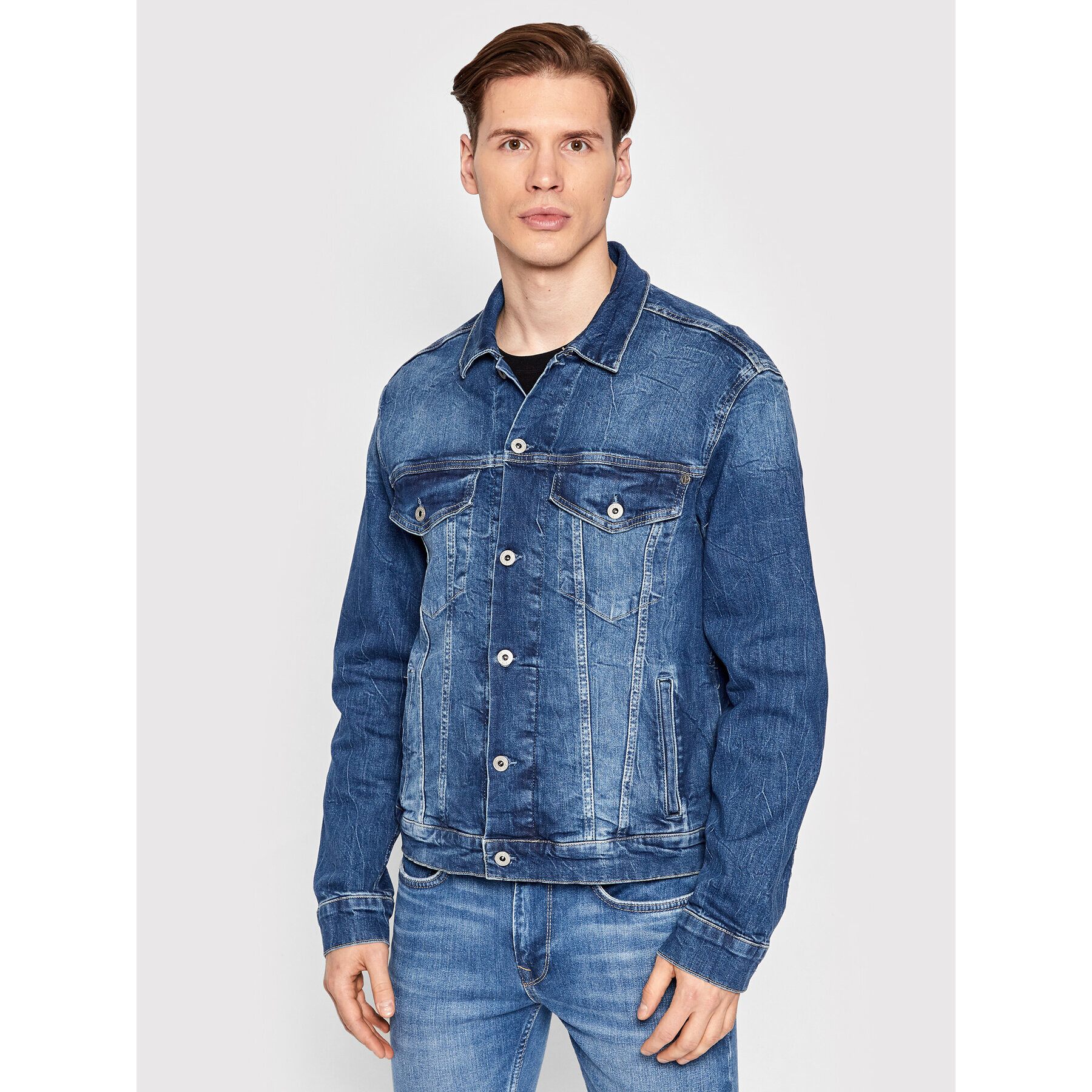 Pepe Jeans Džínsová bunda Pinner PM402465 Tmavomodrá Regular Fit - Pepit.sk