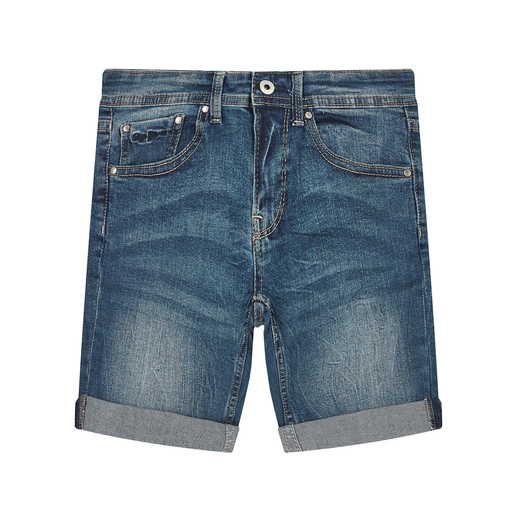 Pepe Jeans Džínsové šortky Becket PB800134 Tmavomodrá Slim Fit - Pepit.sk