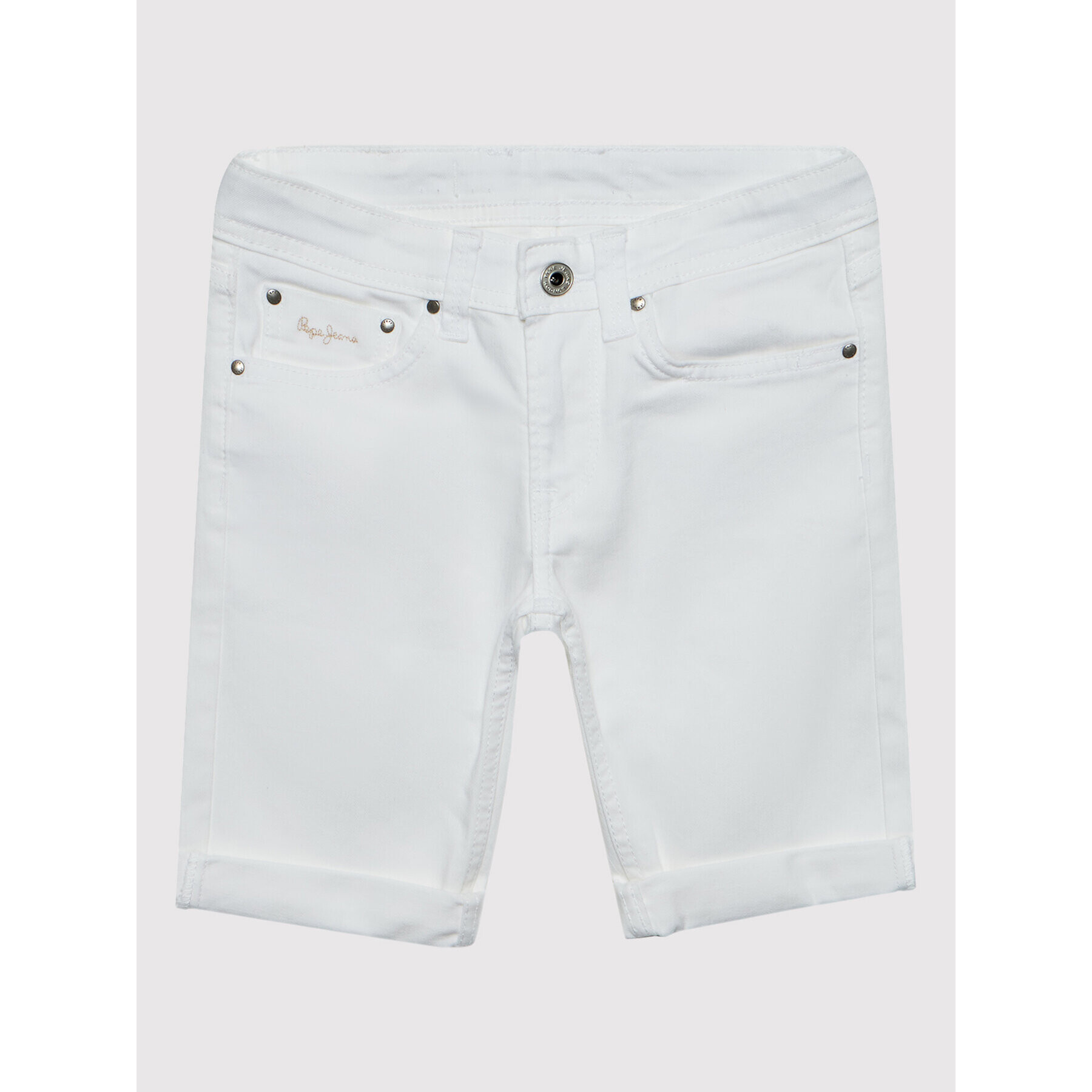 Pepe Jeans Džínsové šortky Becket PB800692 Biela Slim Fit - Pepit.sk