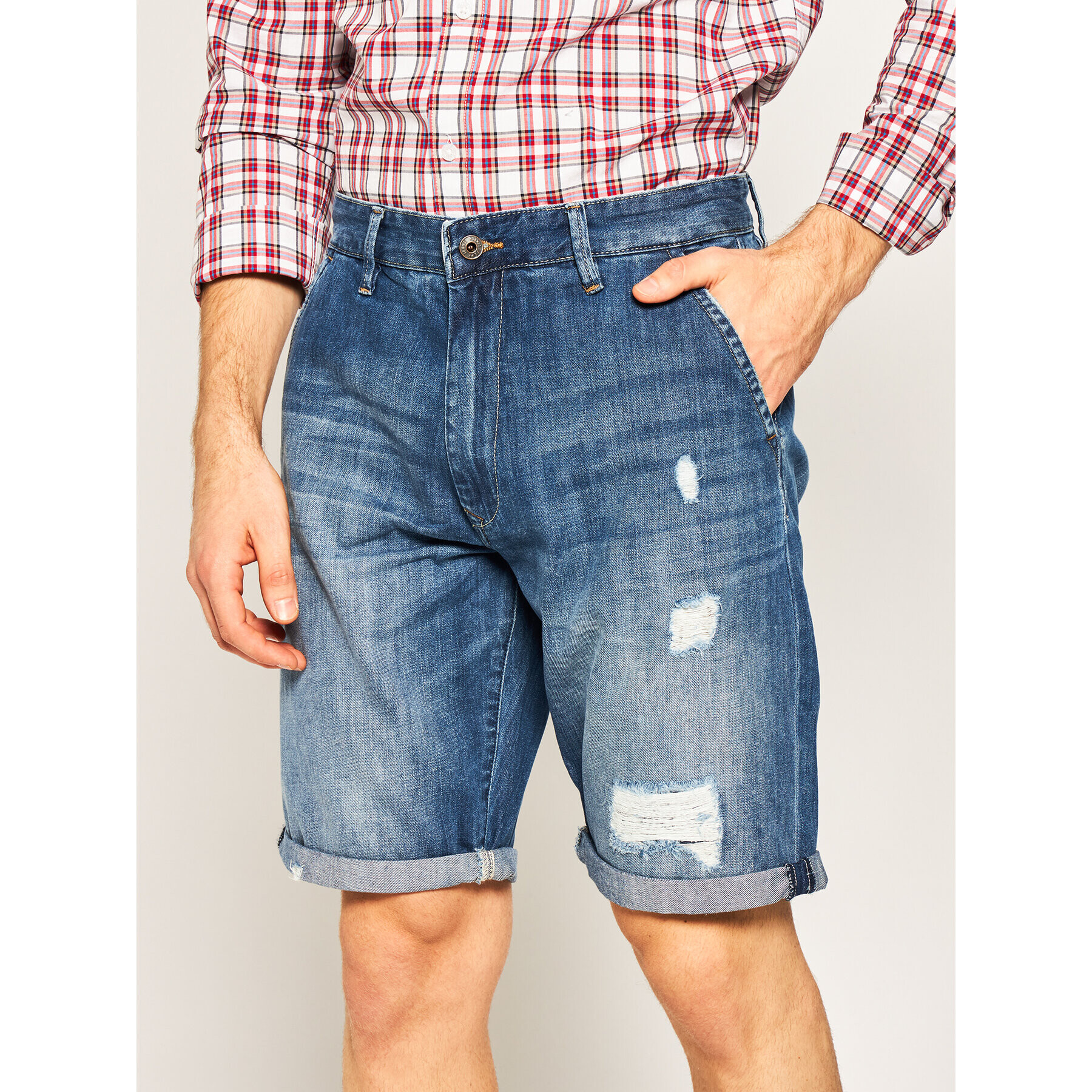 Pepe Jeans Džínsové šortky Callen PM800771 Modrá Relaxed Fit - Pepit.sk