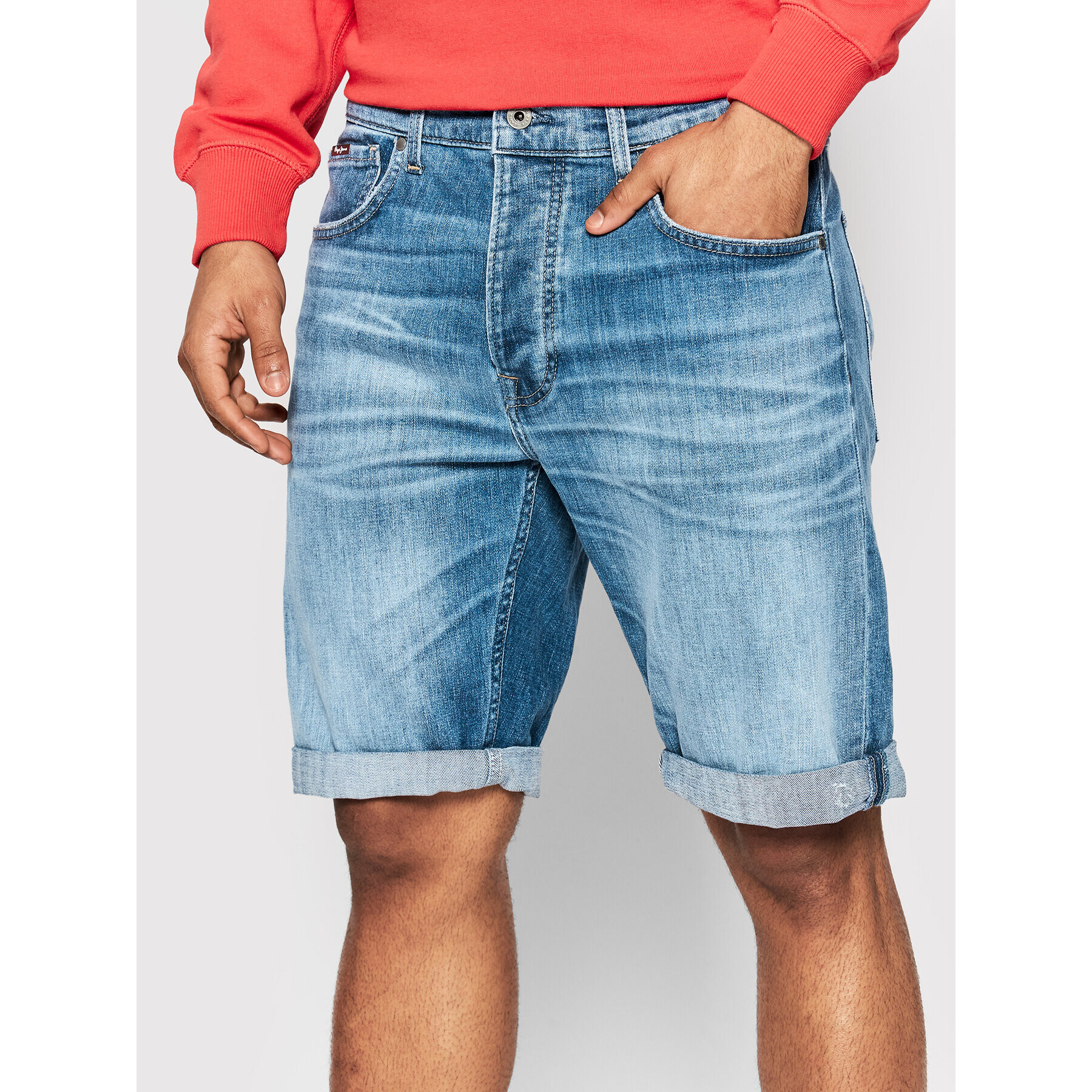 Pepe Jeans Džínsové šortky Callen PM800933 Modrá Relaxed Fit - Pepit.sk